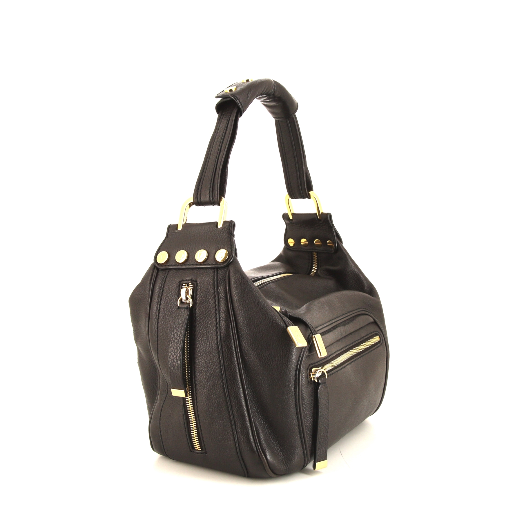 Sac à main Tod's en cuir marron-foncé