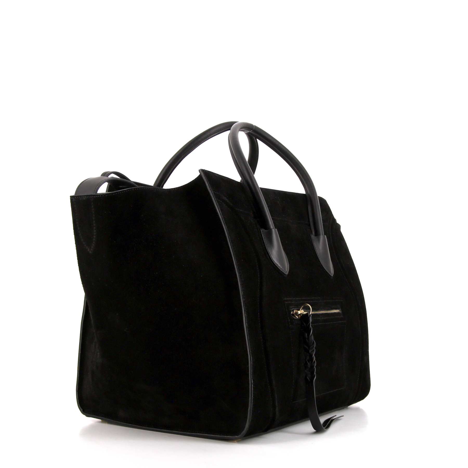 Céline Phantom shopping bag in suede and black leather