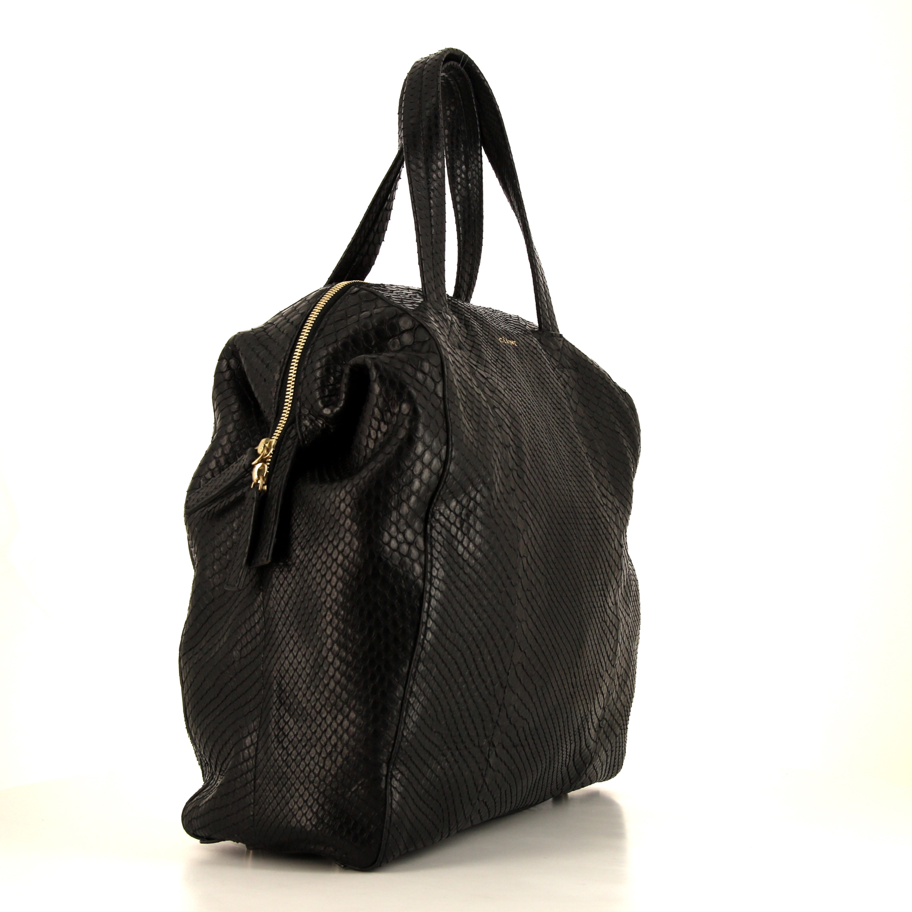 Shopping bag Celine in pitone nero