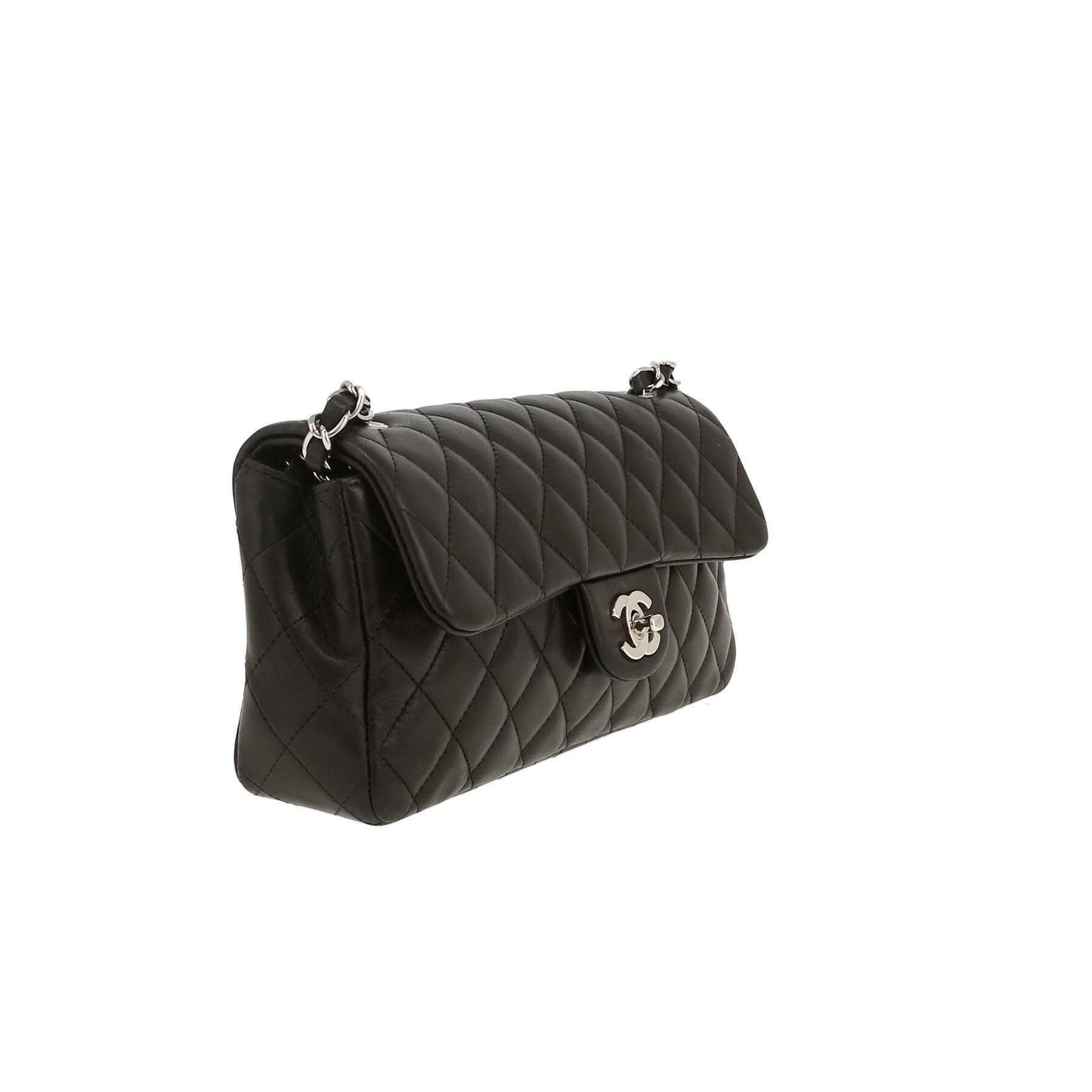 Chanel  Baguette handbag  in black quilted leather