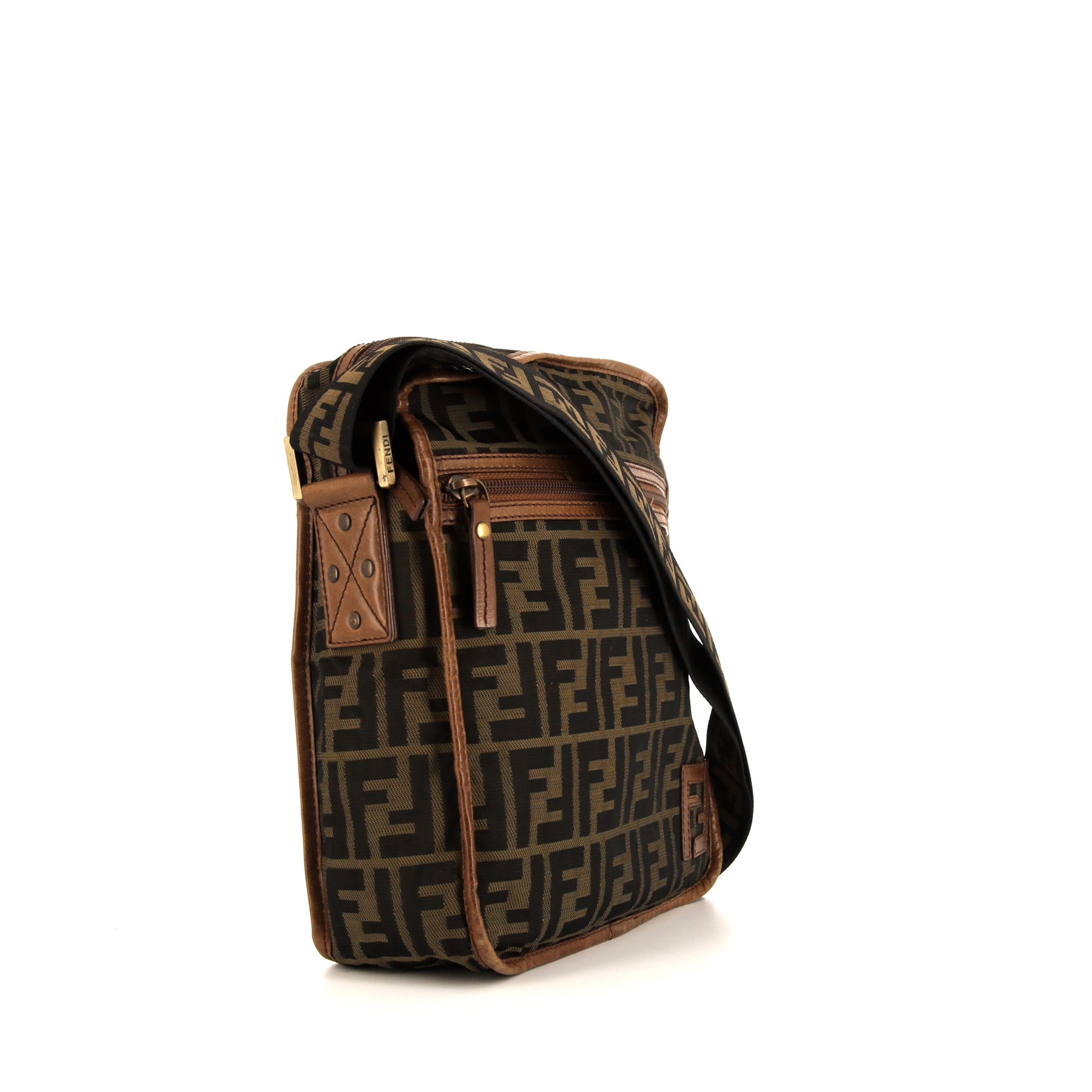 Fendi shoulder bag in brown monogram canvas