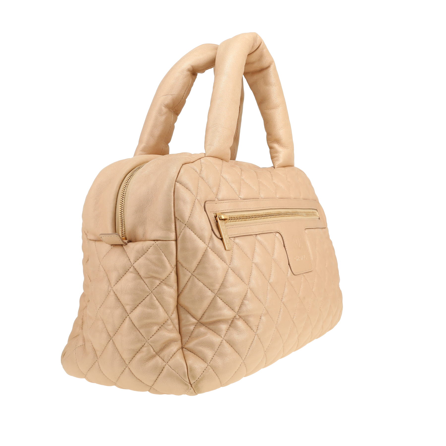 Chanel Coco Cocoon handbag in gold quilted leather