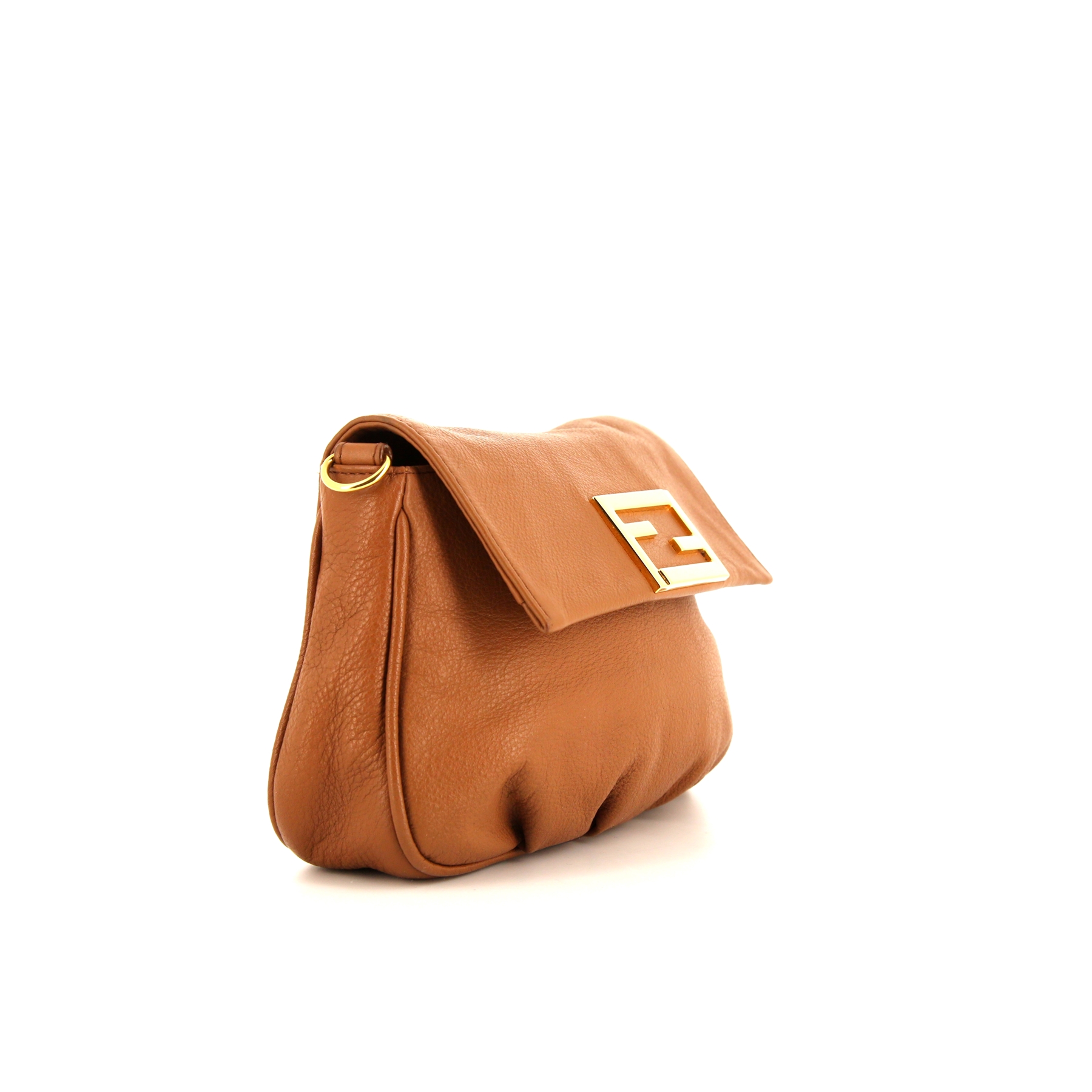 Sac bandoulière Fendi Big Mama en cuir marron