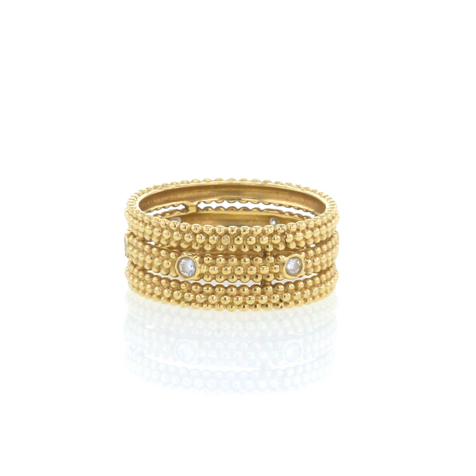 Le Premier Jour Large Model Ring In Yellow Gold And