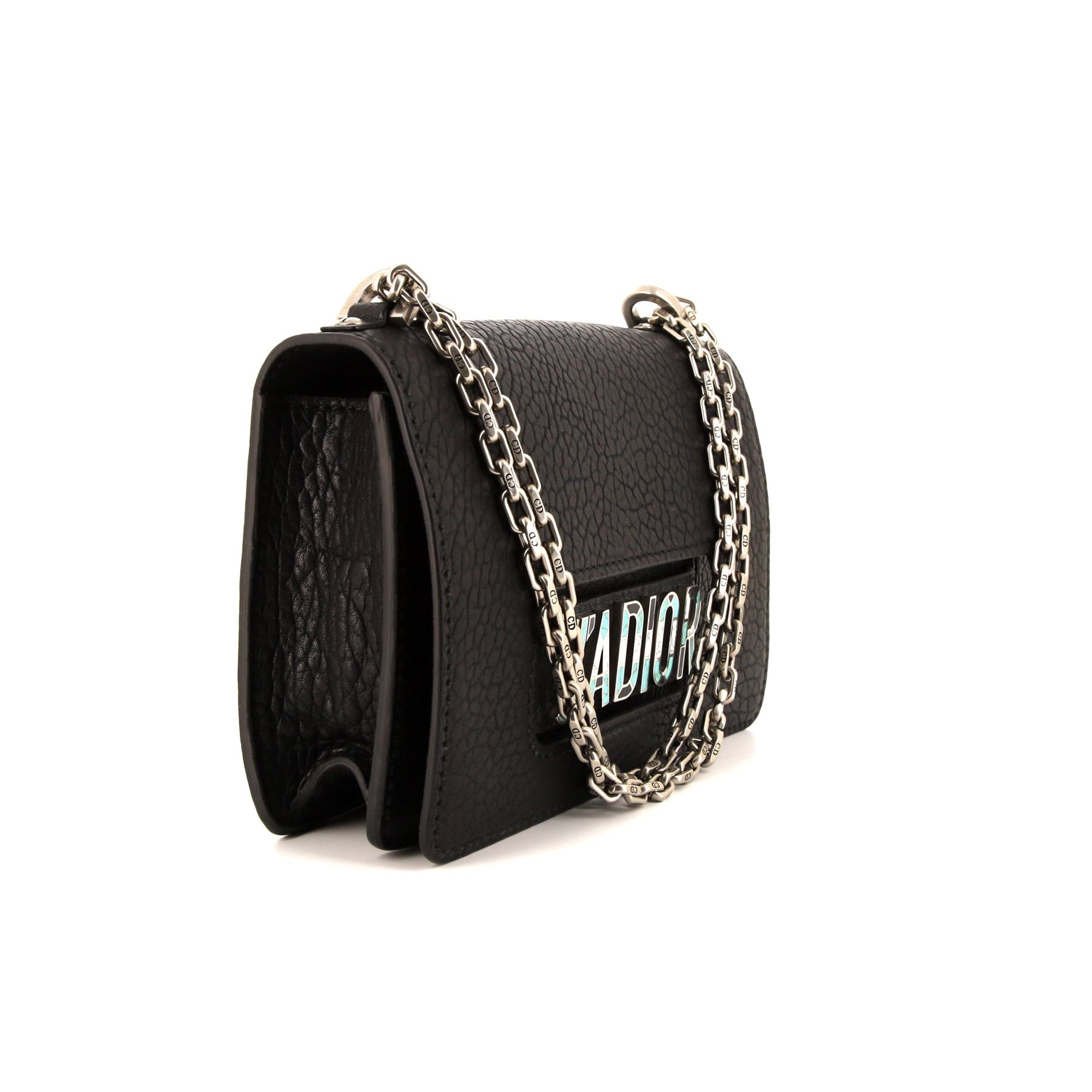 Dior J'Adior handbag in black grained leather