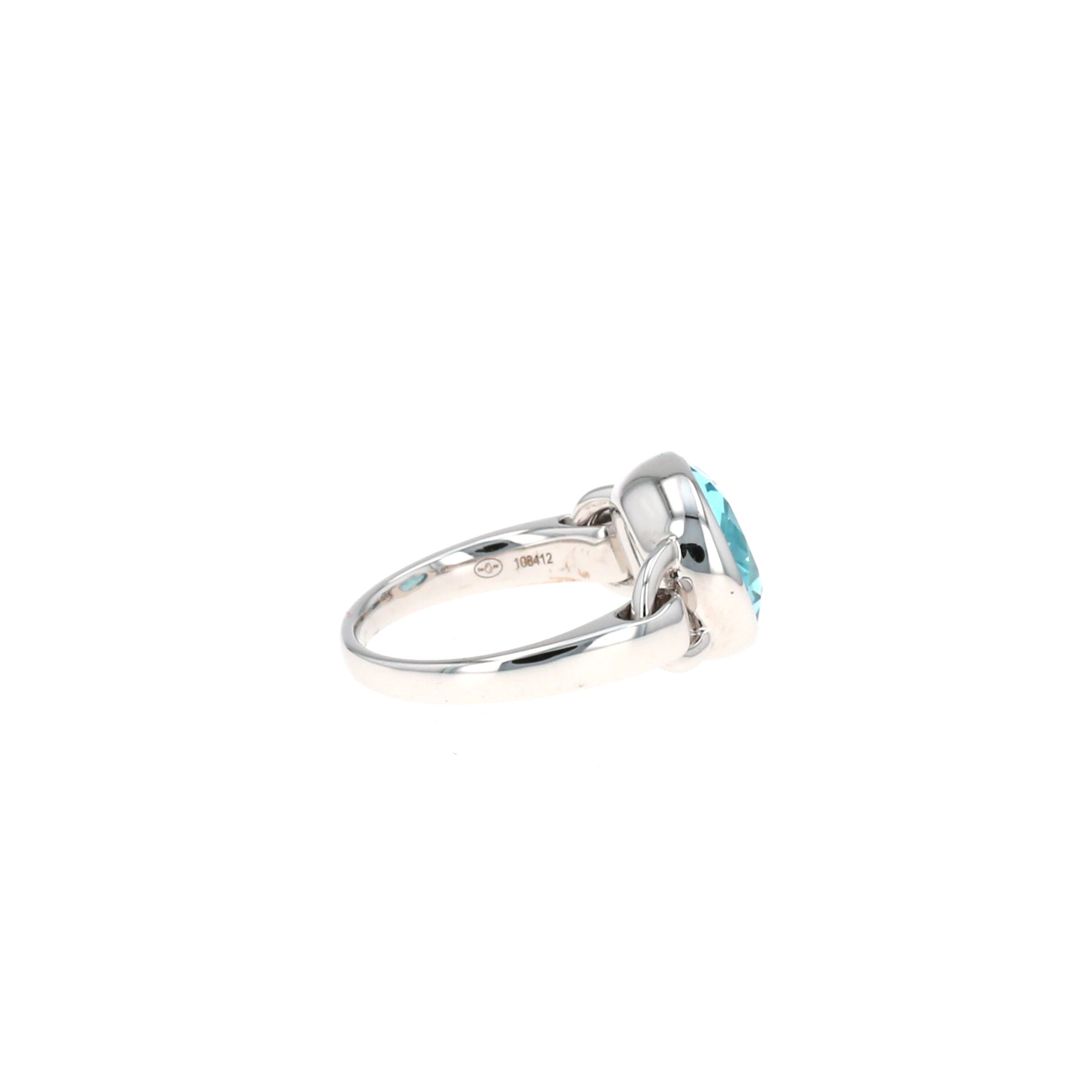 Half-articulated Poiray Indrani medium model ring in white gold and topaz Half-articulated Poiray Indrani medium model ring in white gold and topaz