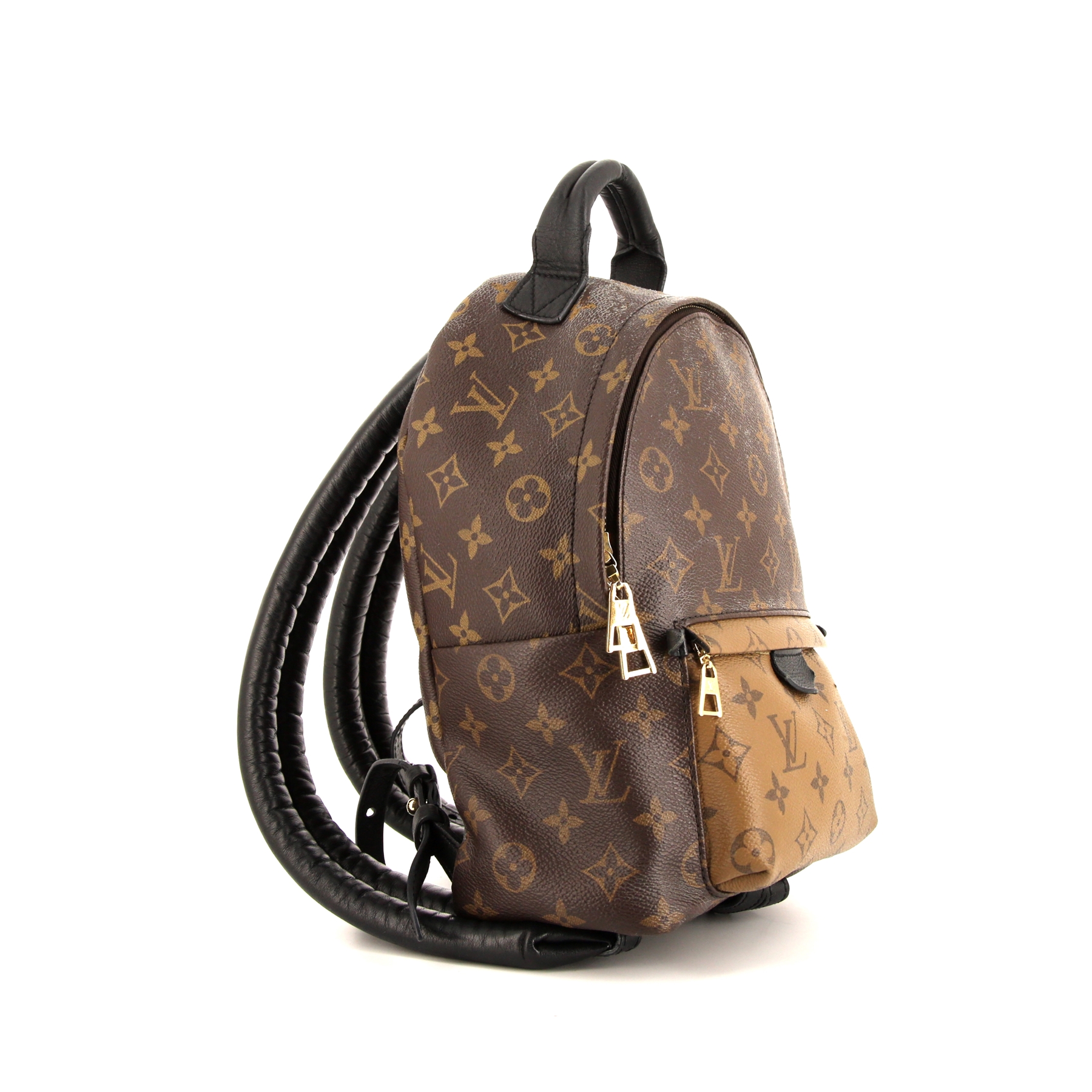 Louis Vuitton  Palm Springs small model  backpack  in brown monogram canvas  and black leather