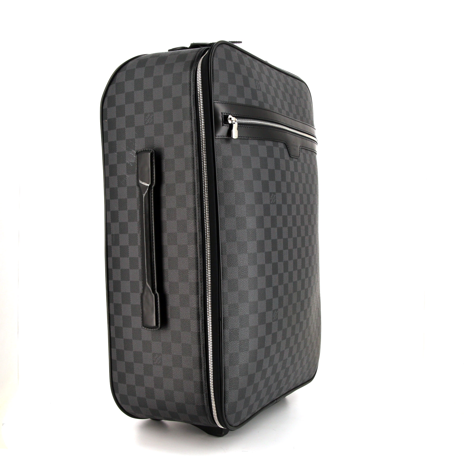Valigia flessibile Louis Vuitton  Pegase in tela a scacchi e pelle nera