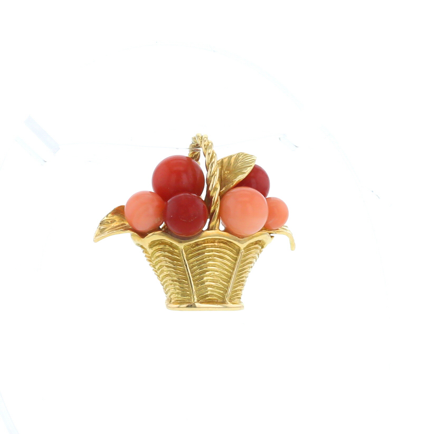 Pendentif années 60 Van Cleef & Arpels  en or jaune, corail et corail rose