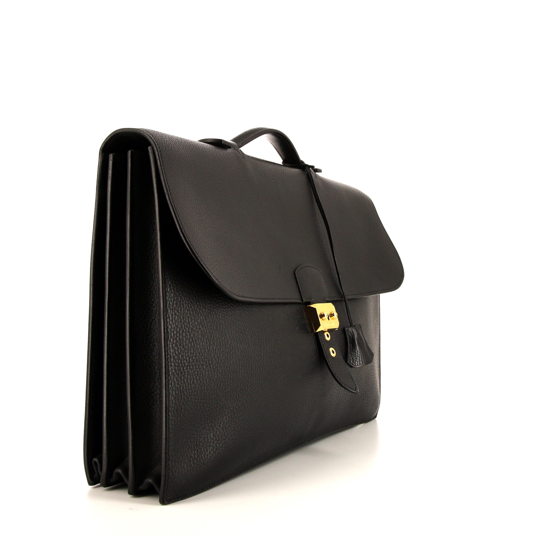 Hermès Sac à dépêches briefcase in black Ardenne leather