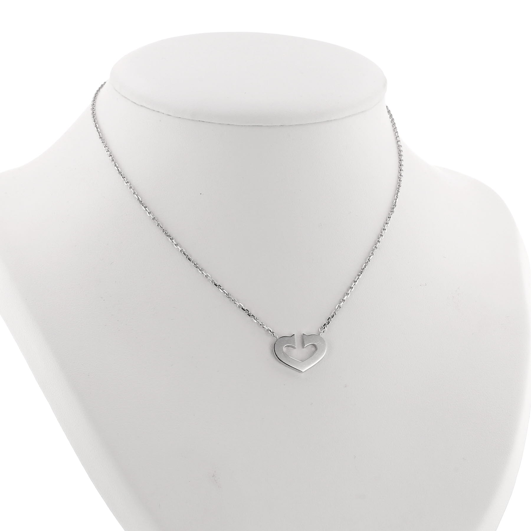 Collier Cartier Coeur et Symbole en or blanc