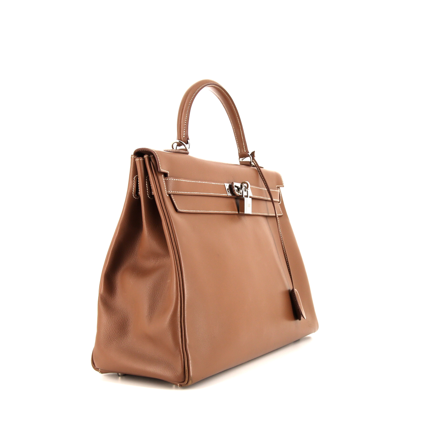 Hermès  Kelly 35 cm handbag  in brown impregnated calfskin