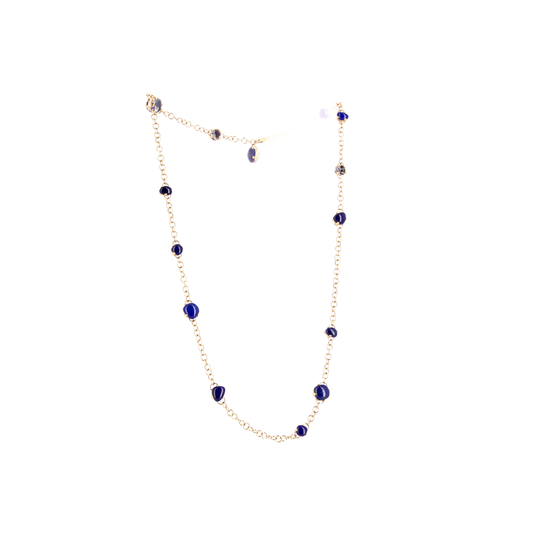 Collana lunga Pomellato Capri in oro rosa,  lapislazzuli e cristallo di rocca