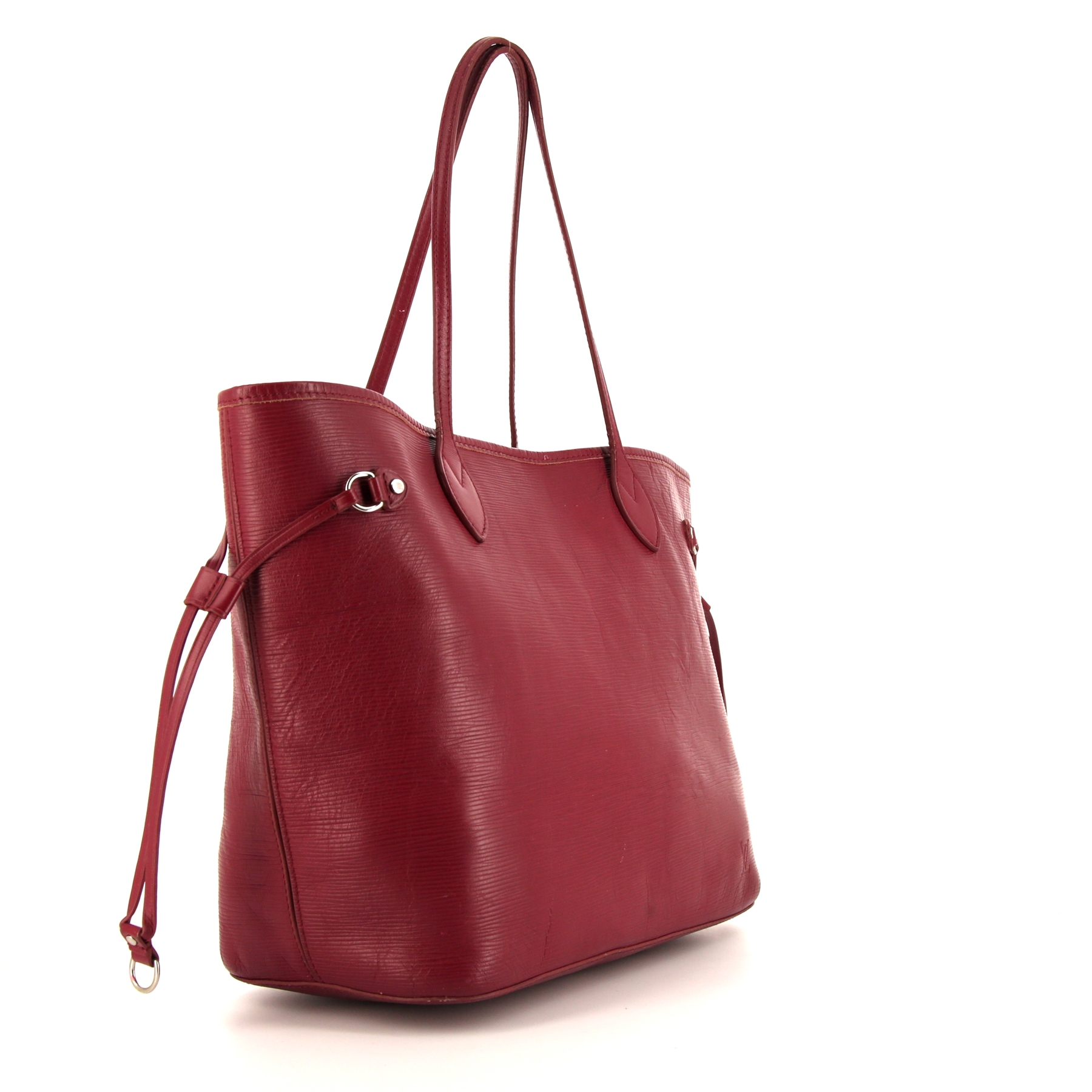 Sac cabas Louis Vuitton Neverfull grand modèle en cuir épi rose-framboise