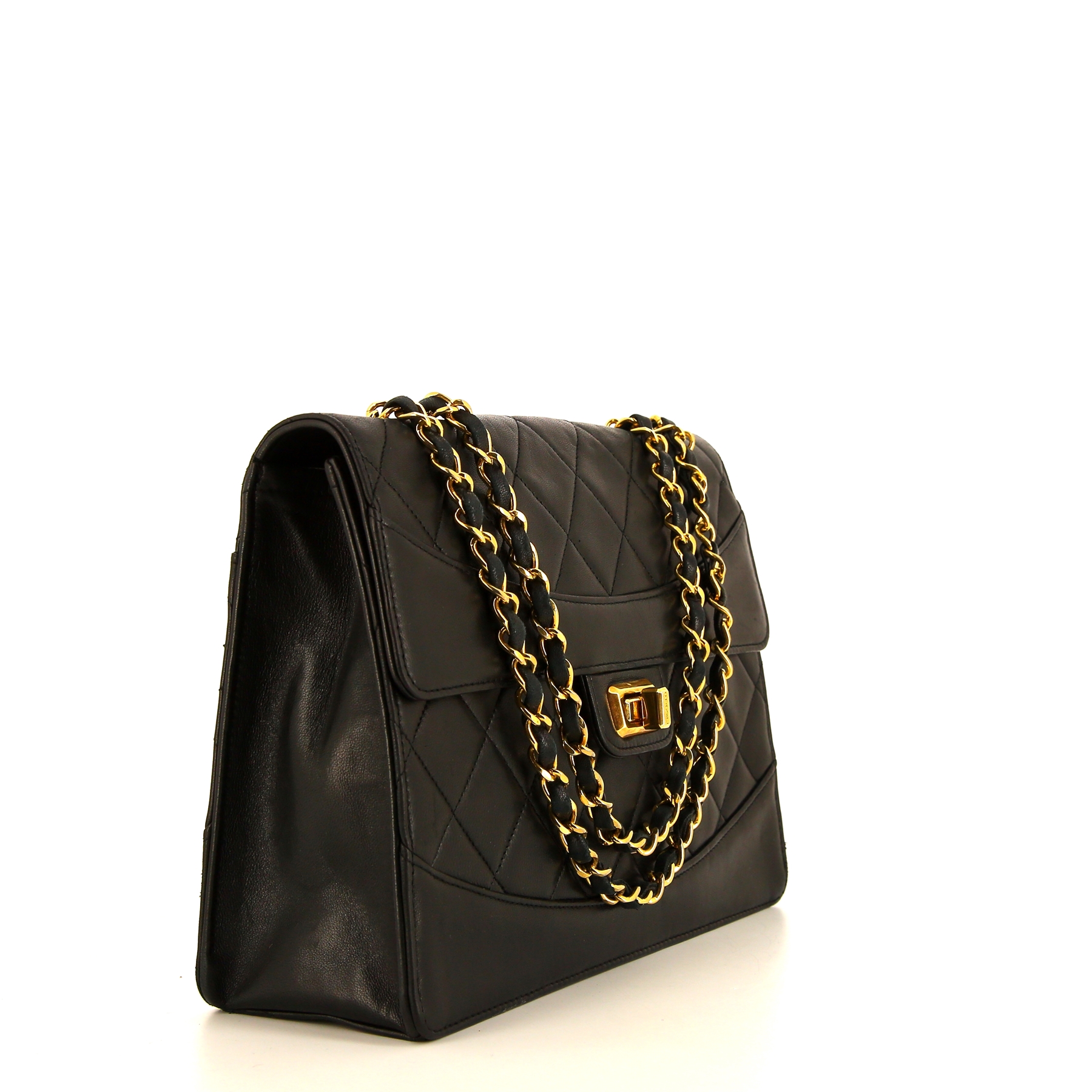 Borsa Chanel  Vintage in pelle trapuntata nera