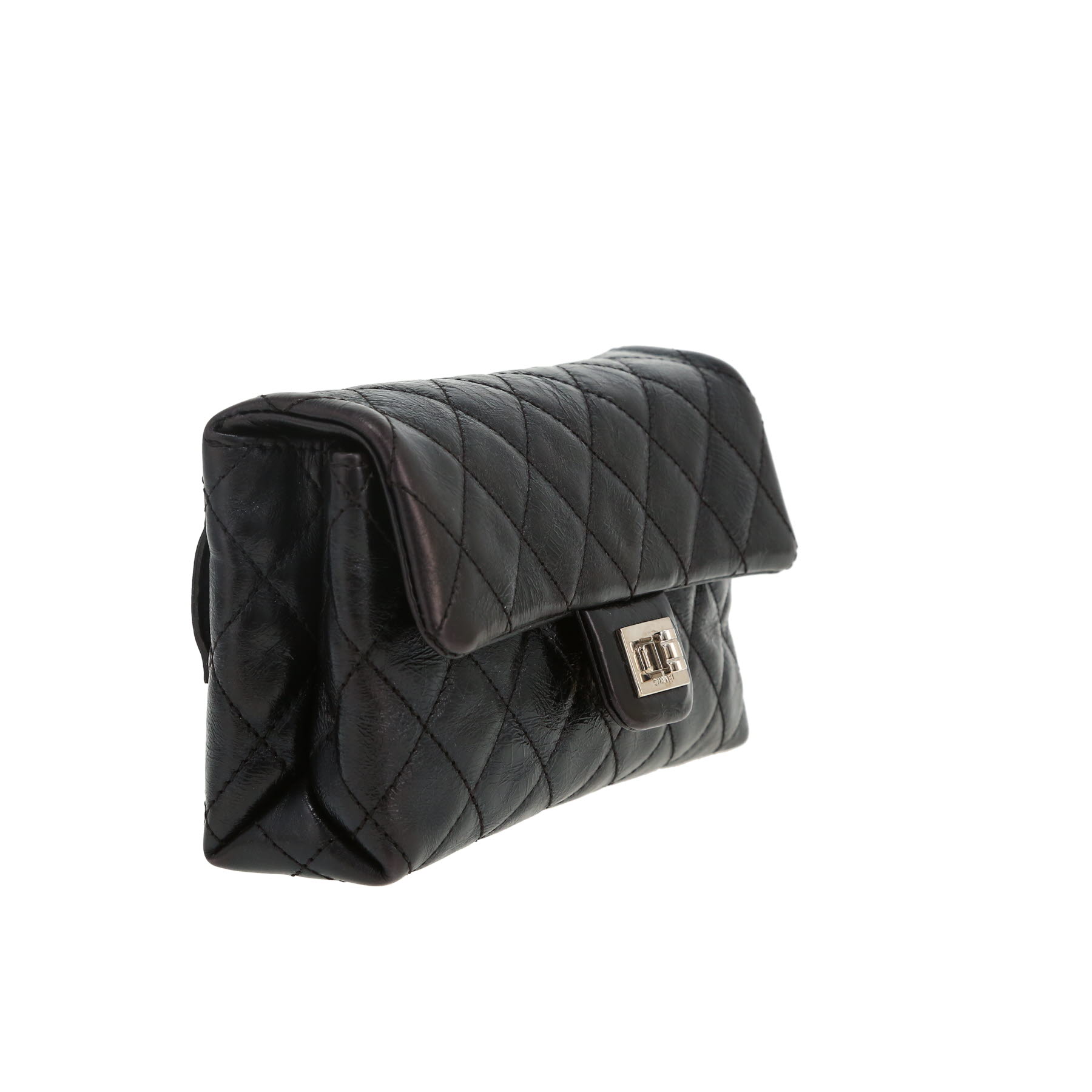 Chanel Chanel 2.55 - Pocket Hand clutch-belt in black quilted leather