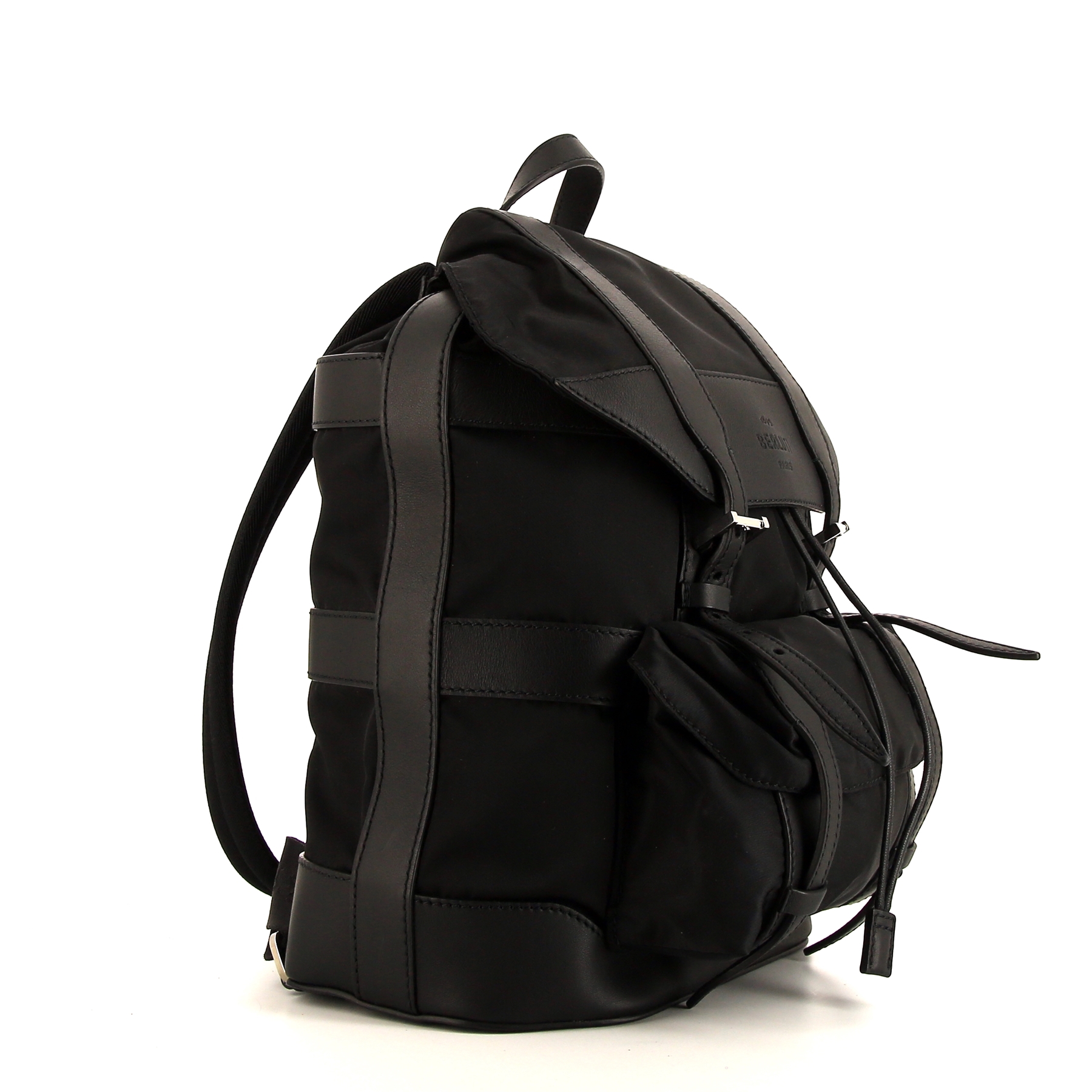 Berluti backpack in black canvas and black leather