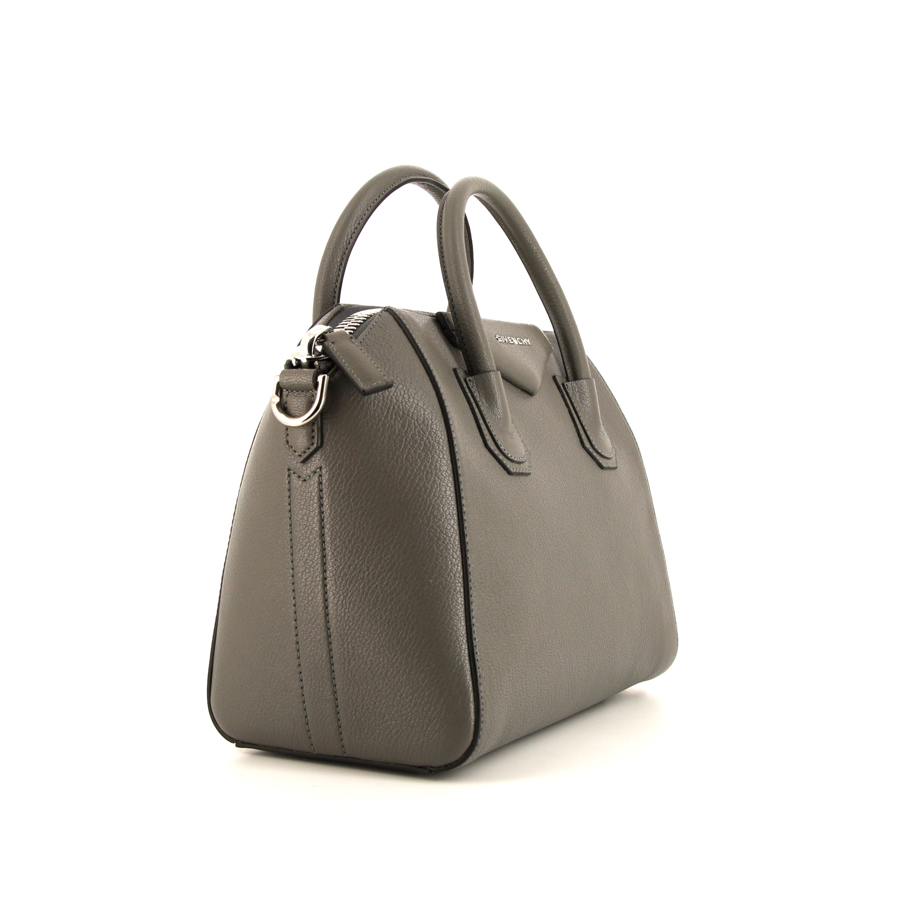 Givenchy Antigona small model handbag in grey grained leather