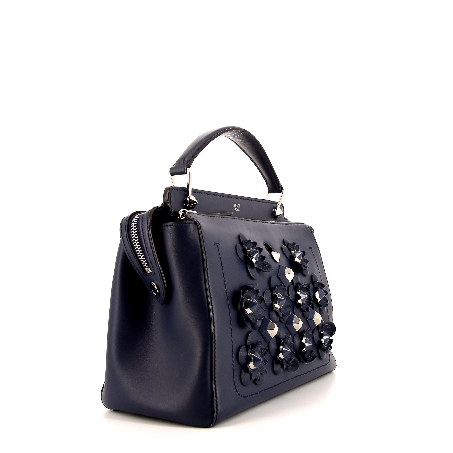 Fendi Dotcom shoulder bag in blue leather