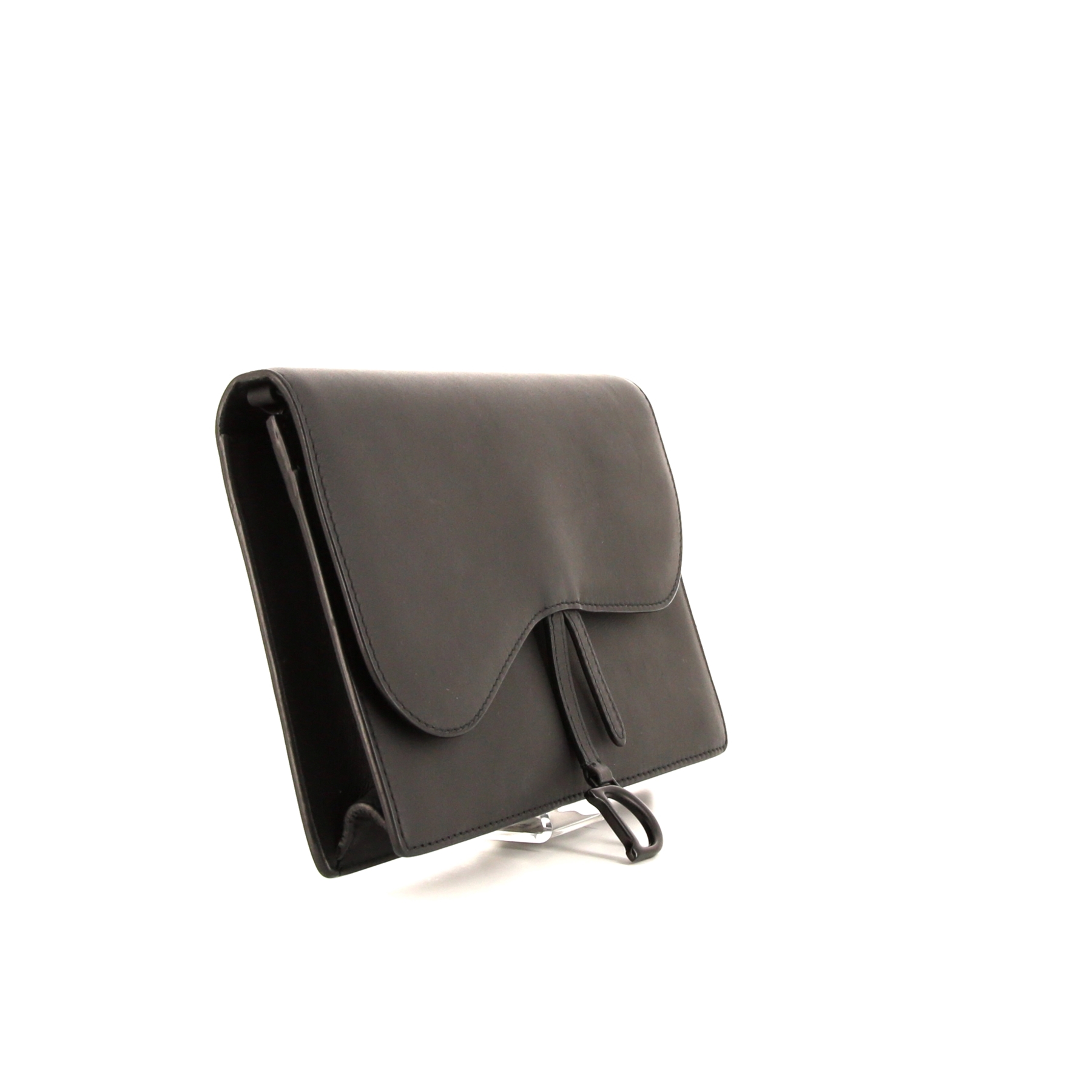 Dior Slim Saddle handbag/clutch in black leather