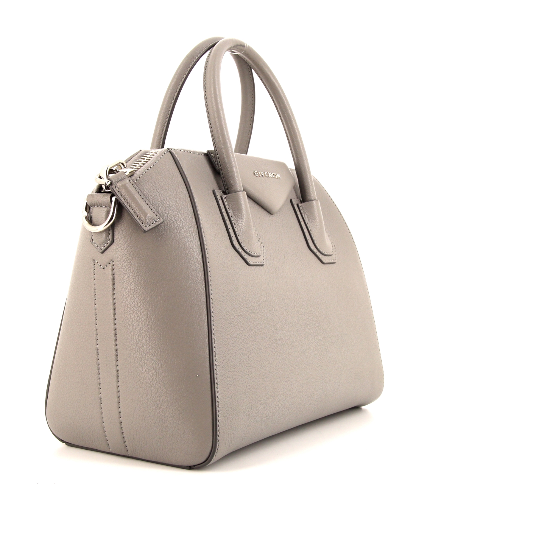 Givenchy Antigona small model handbag in grey grained leather