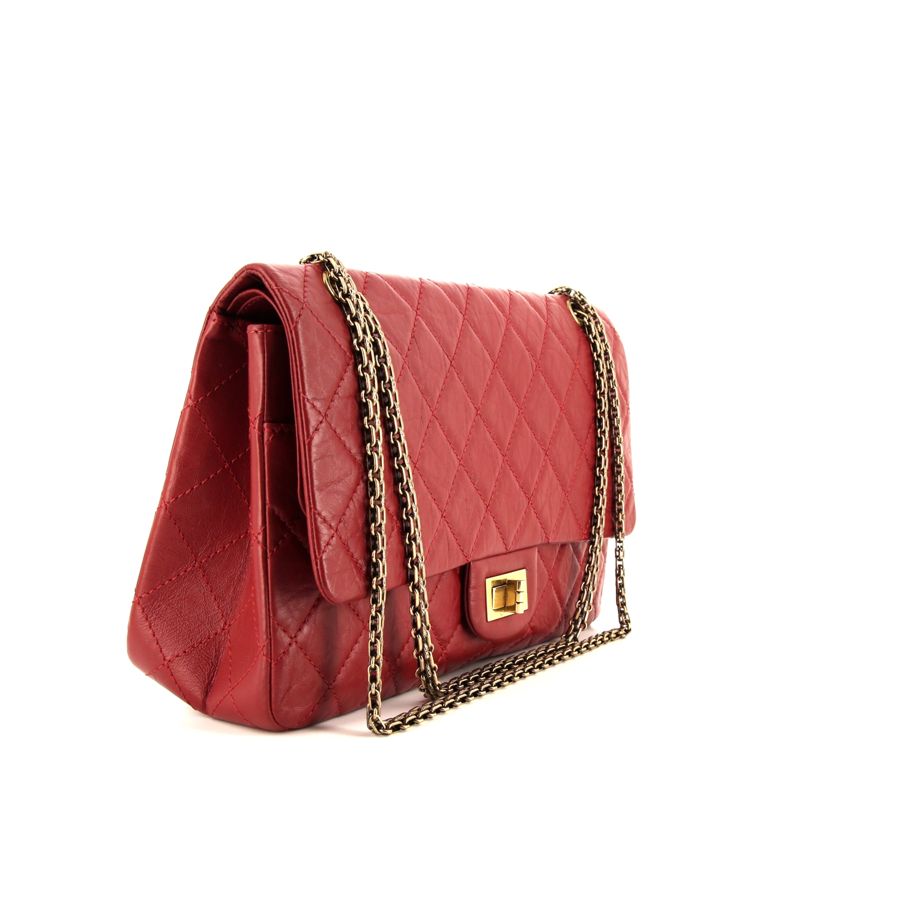 Borsa Chanel 2.55 in pelle trapuntata rossa