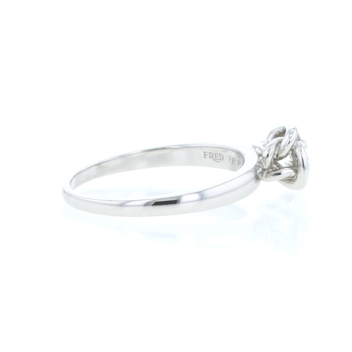 Fred Fleur Céleste solitaire ring in white gold and diamond