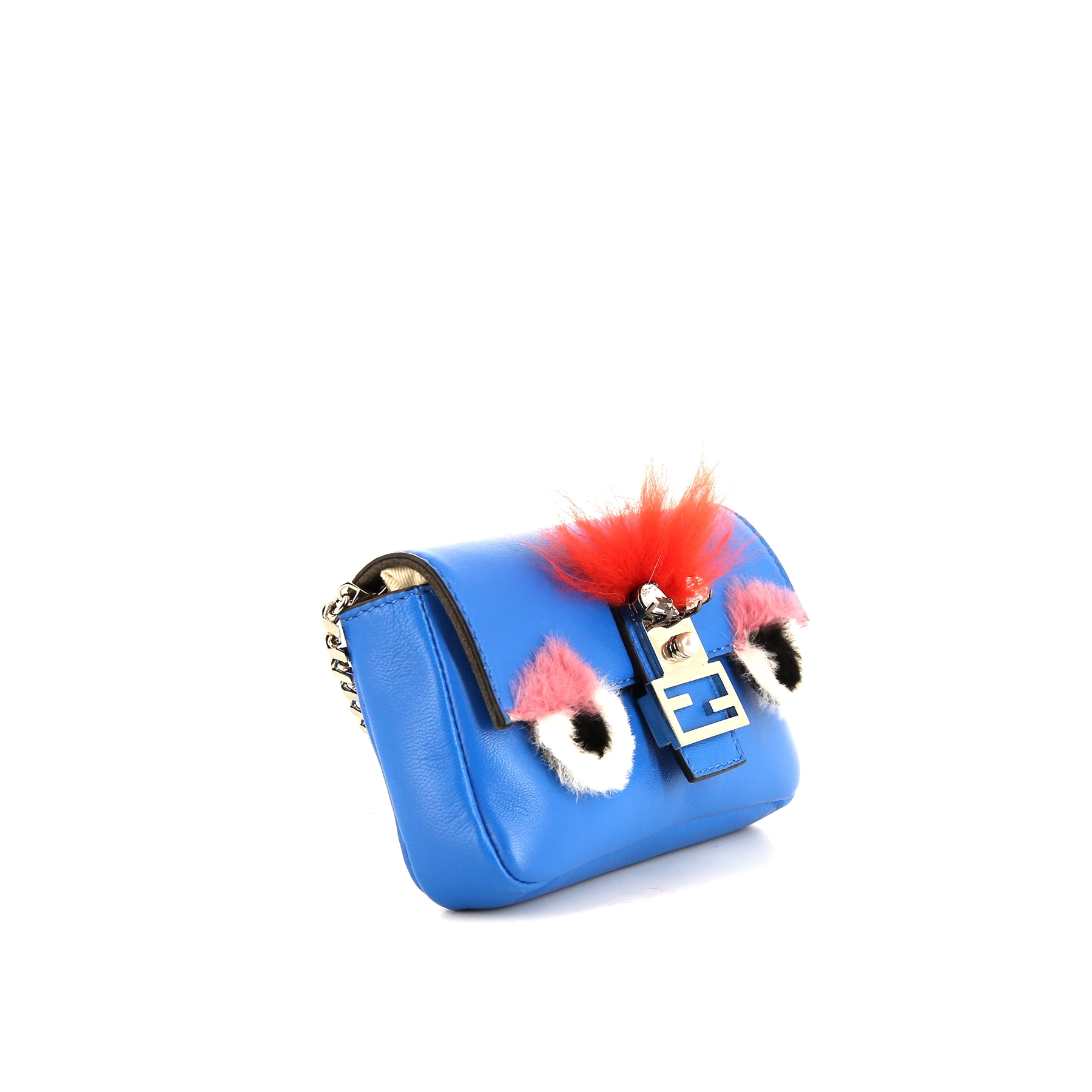 Fendi Nano Baguette handbag in blue leather