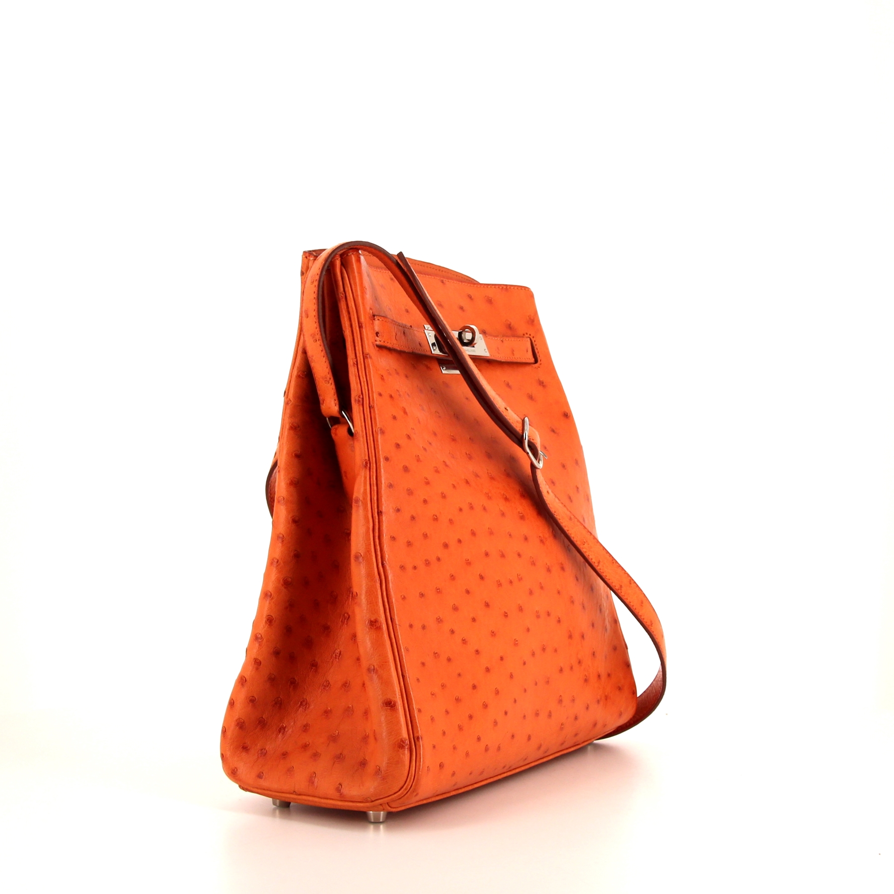 Hermès Kelly Sport handbag in orange ostrich leather
