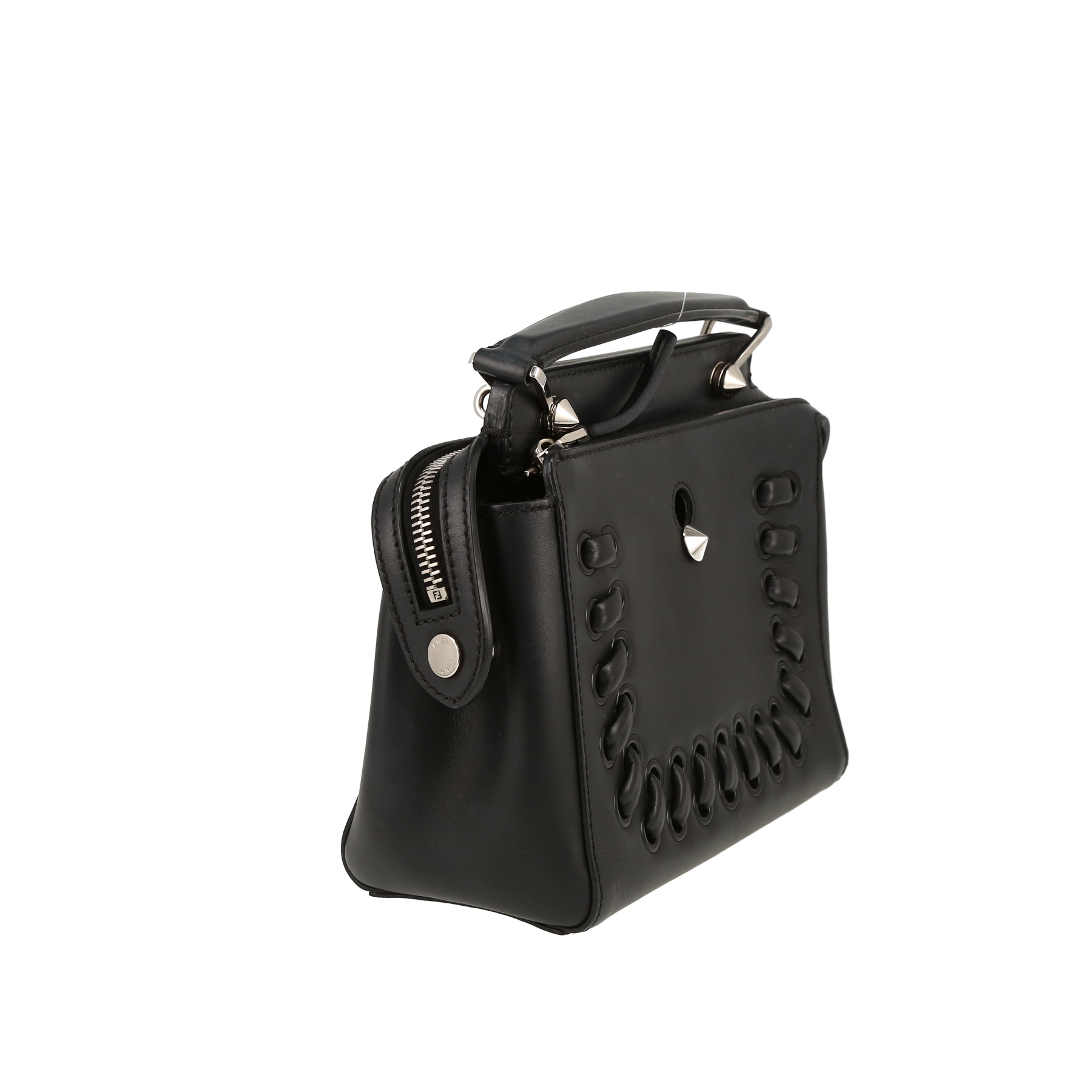 Sac bandoulière Fendi  Dotcom en cuir noir