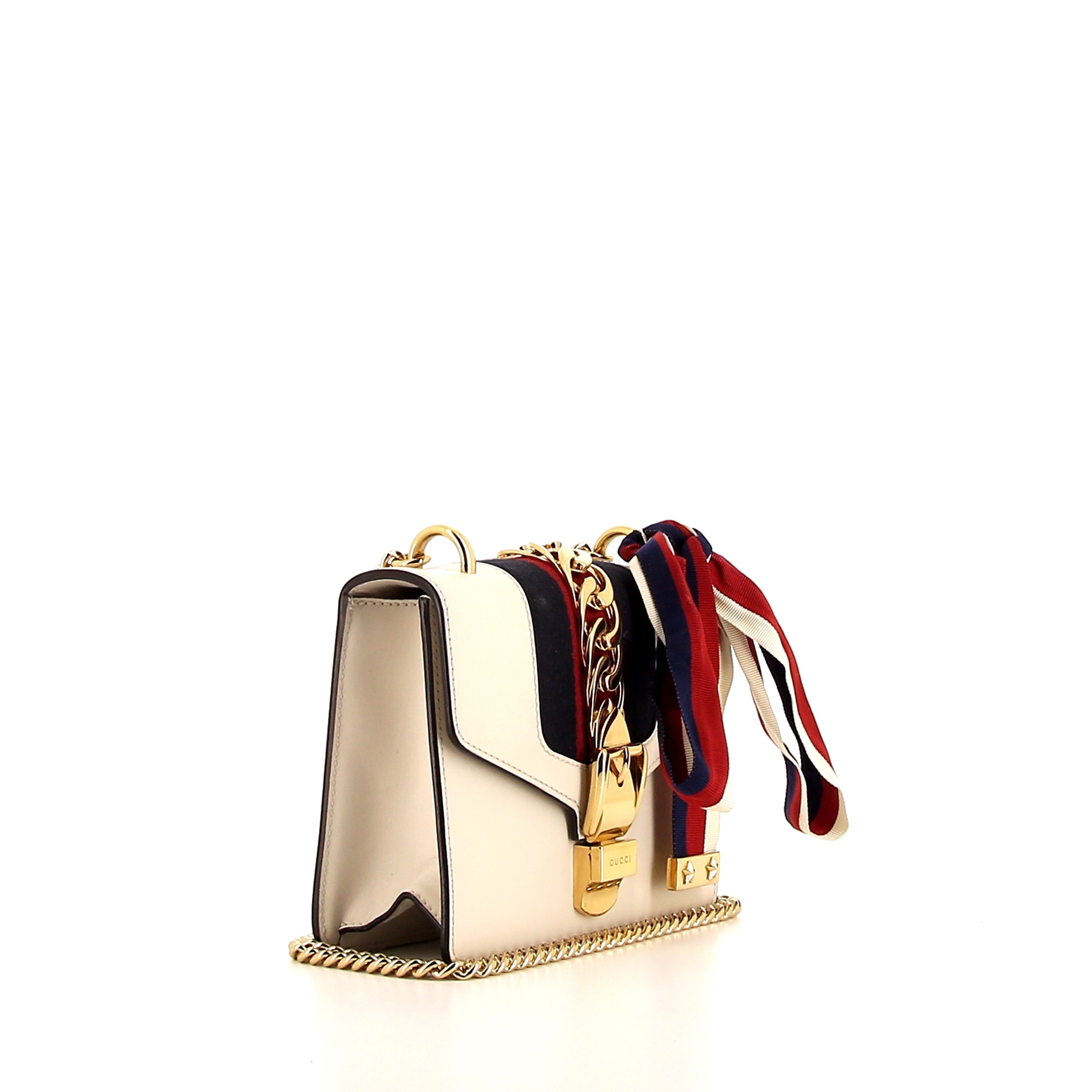 Gucci Sylvie shoulder bag in white leather