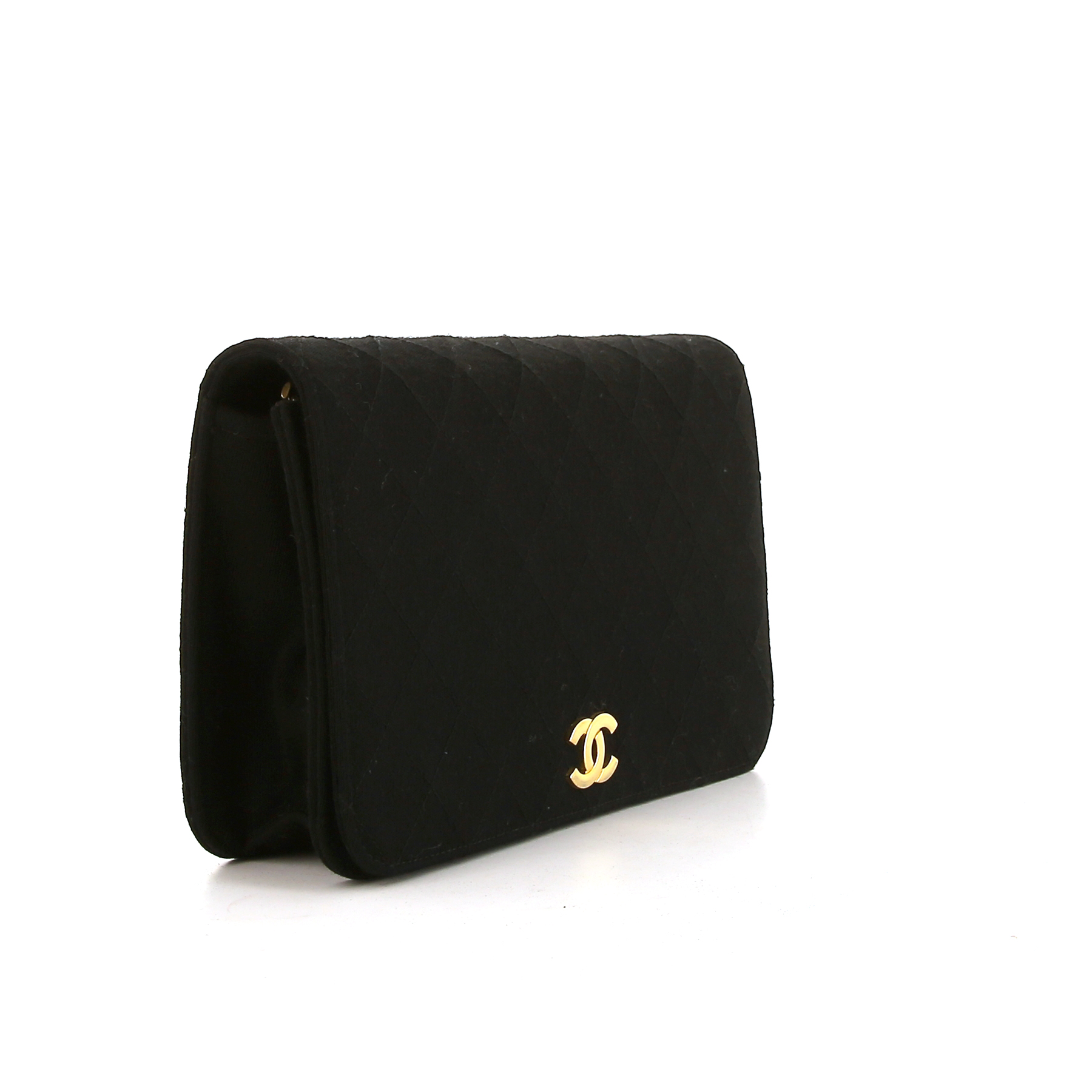 Sac à main Chanel Mademoiselle en jersey matelassé noir