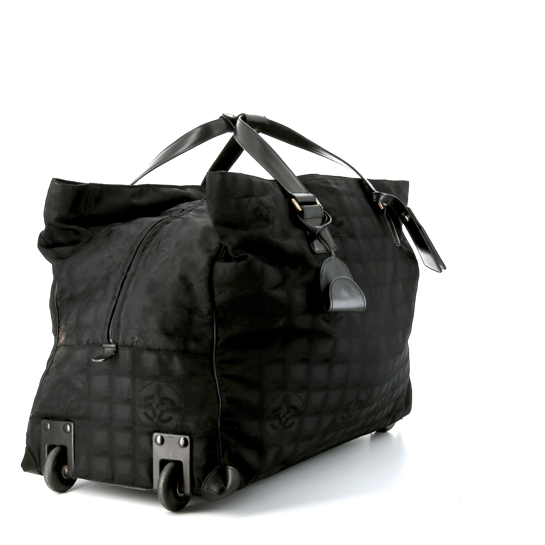Chanel  Chanel Voyage suitcase  in black quilted canvas