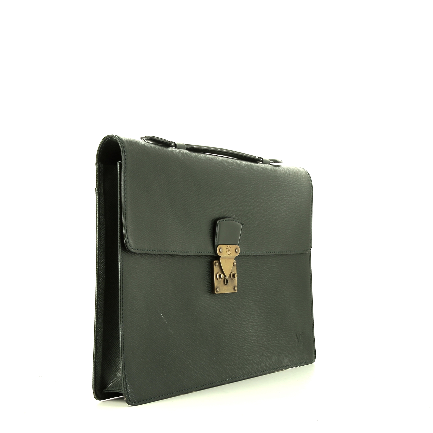 Louis Vuitton Ambassadeur briefcase in green taiga leather