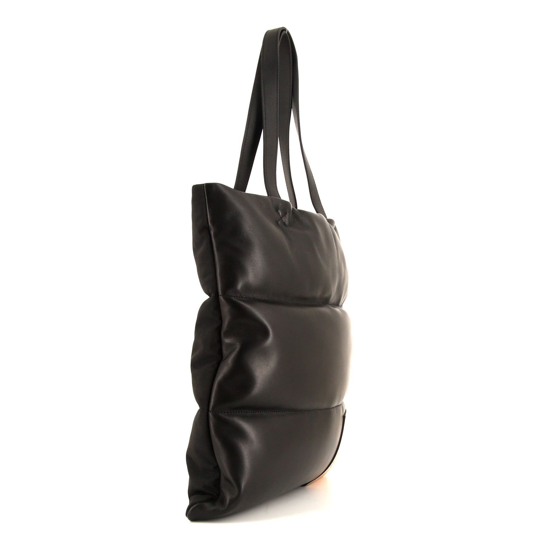 Loewe  Yago Puffy shopping bag  in black quilted leather