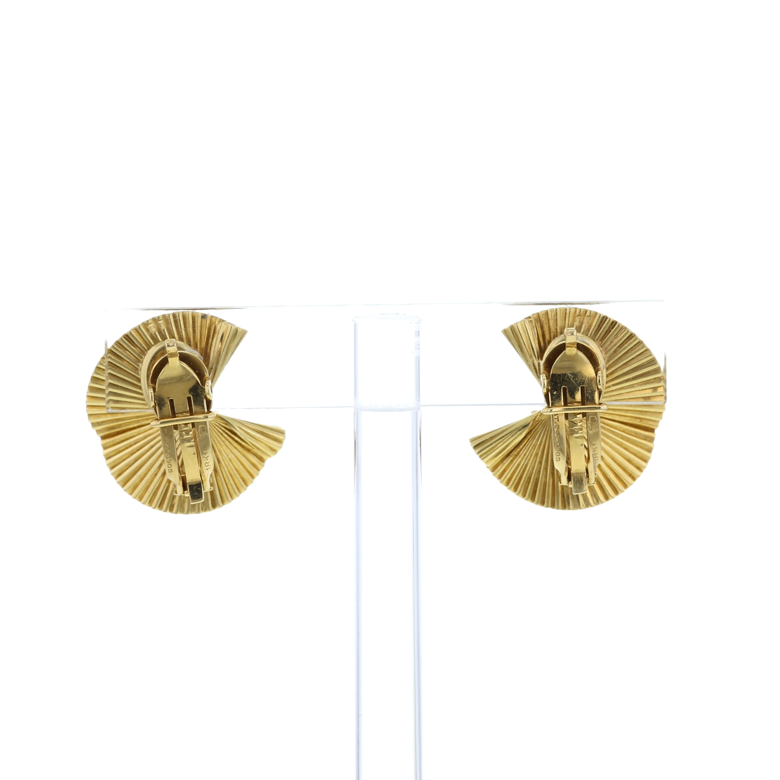 1940'S Earrings For Non Pierced Ears In Yellow Gold, Diamonds