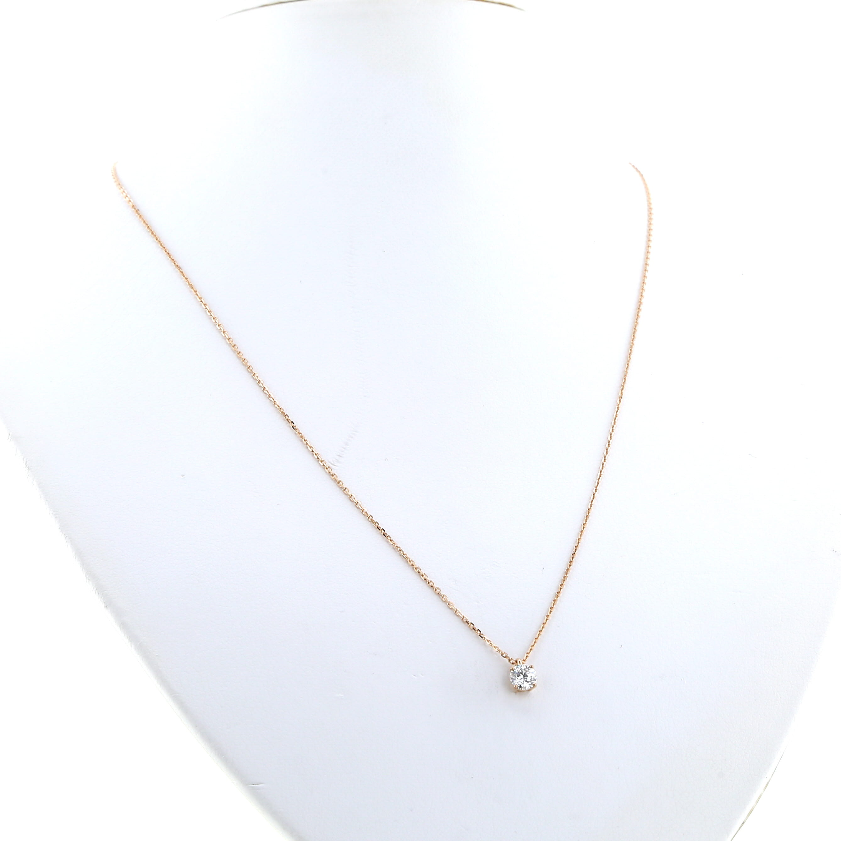 Collar en oro rosa y diamante