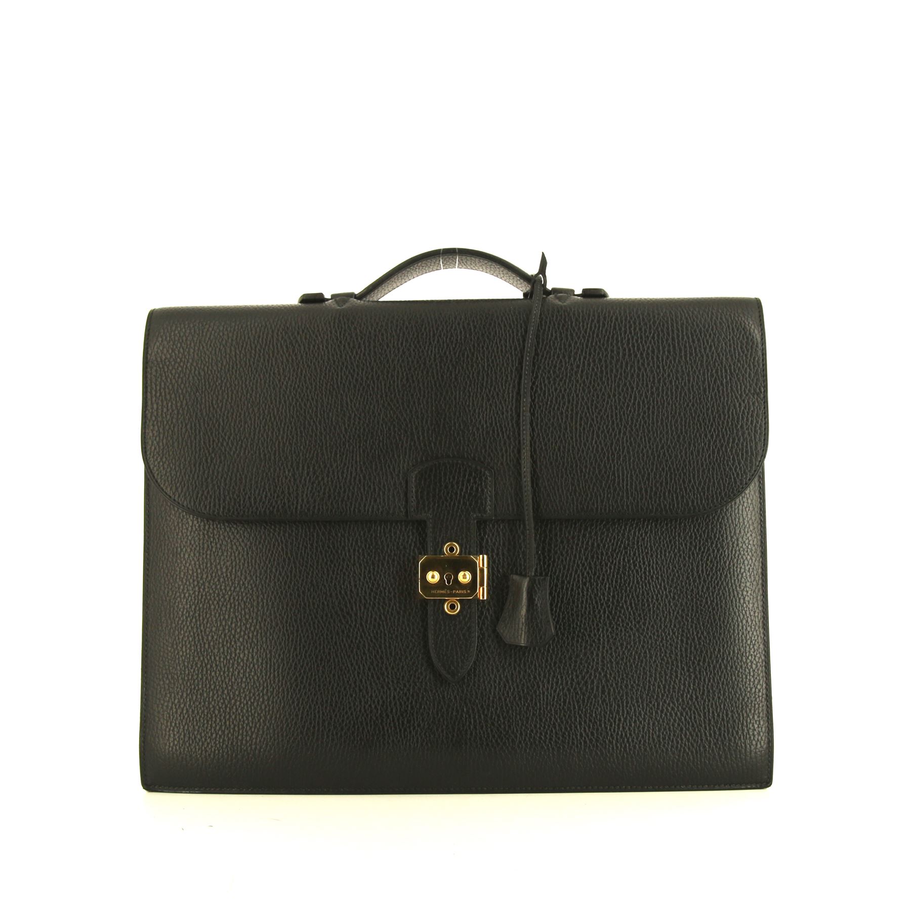 Borsa portadocumenti Hermès Sac à dépêches in pelle togo nera - 360