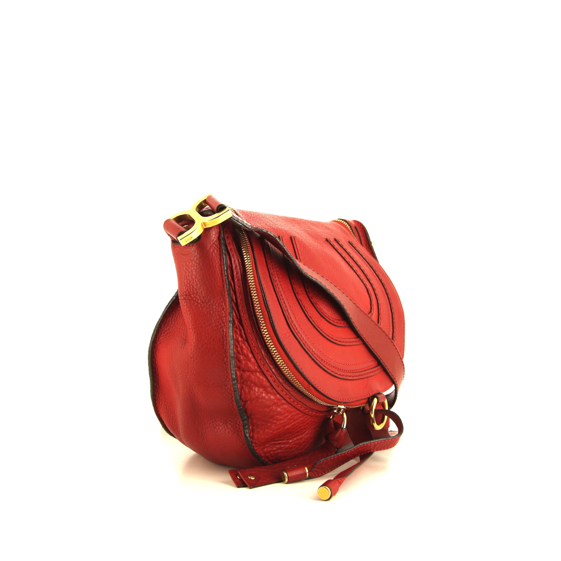 Chloé Marcie shoulder bag in red leather