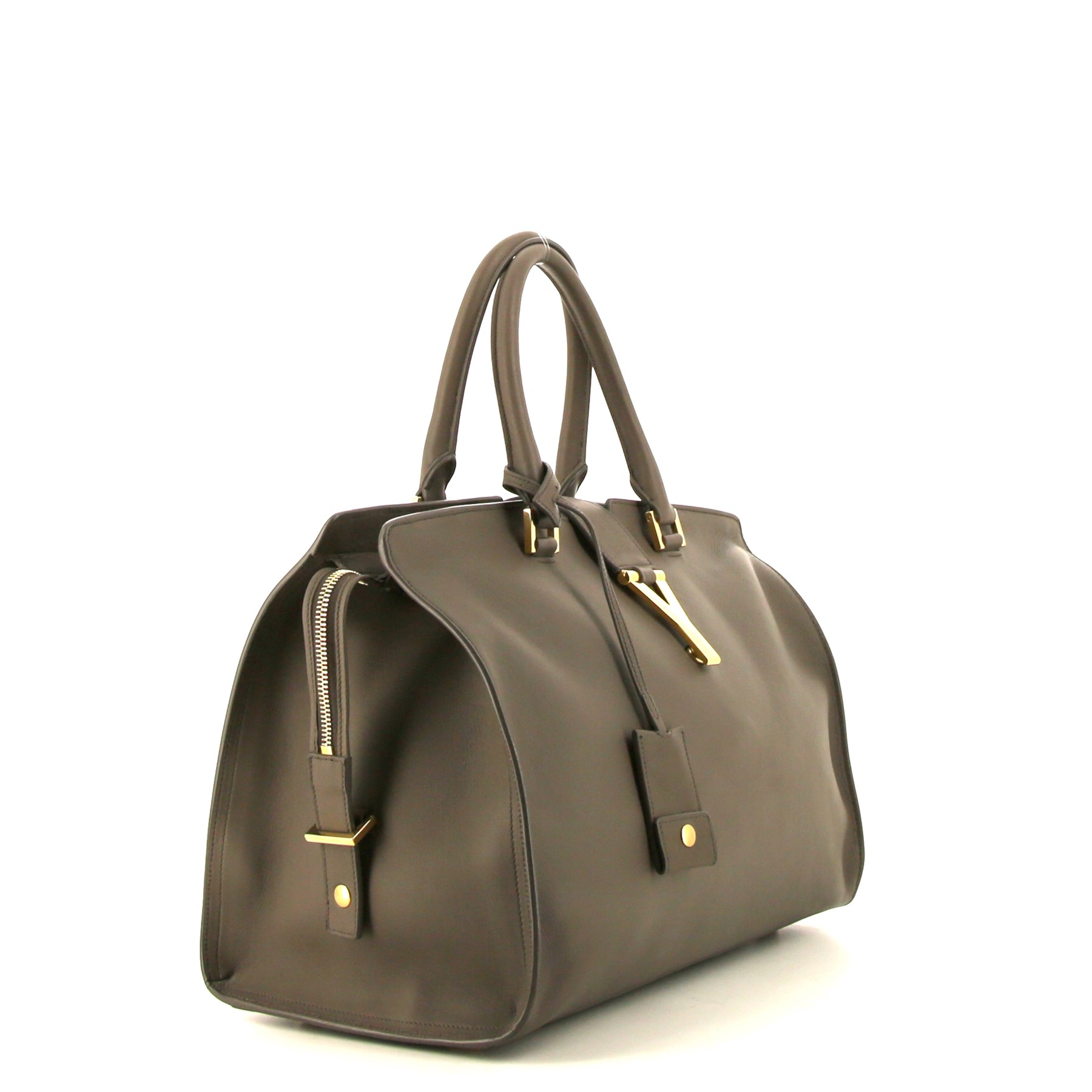 Yves Saint Laurent Chyc handbag in grey leather