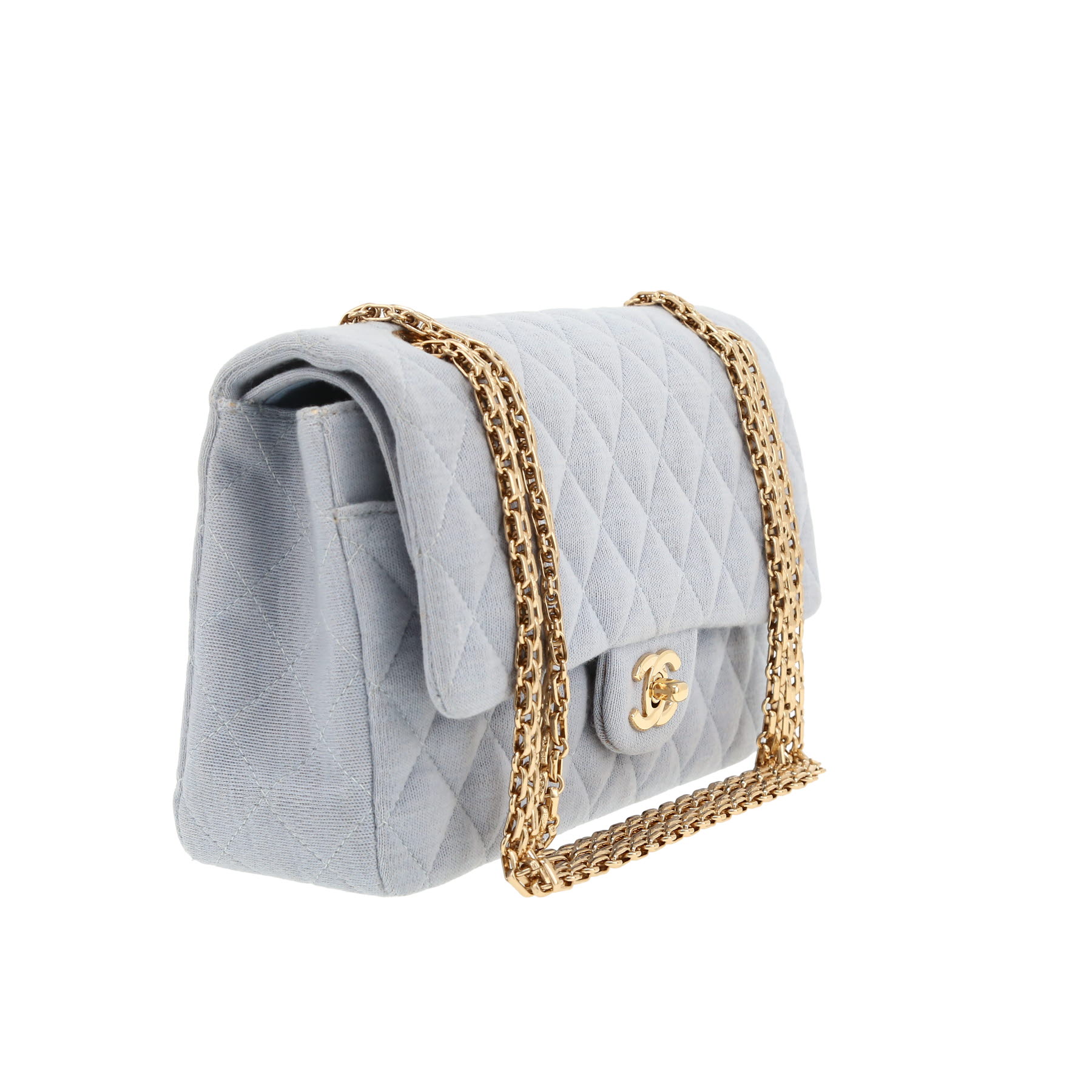 Chanel  Timeless Classic handbag  in blue quilted canvas