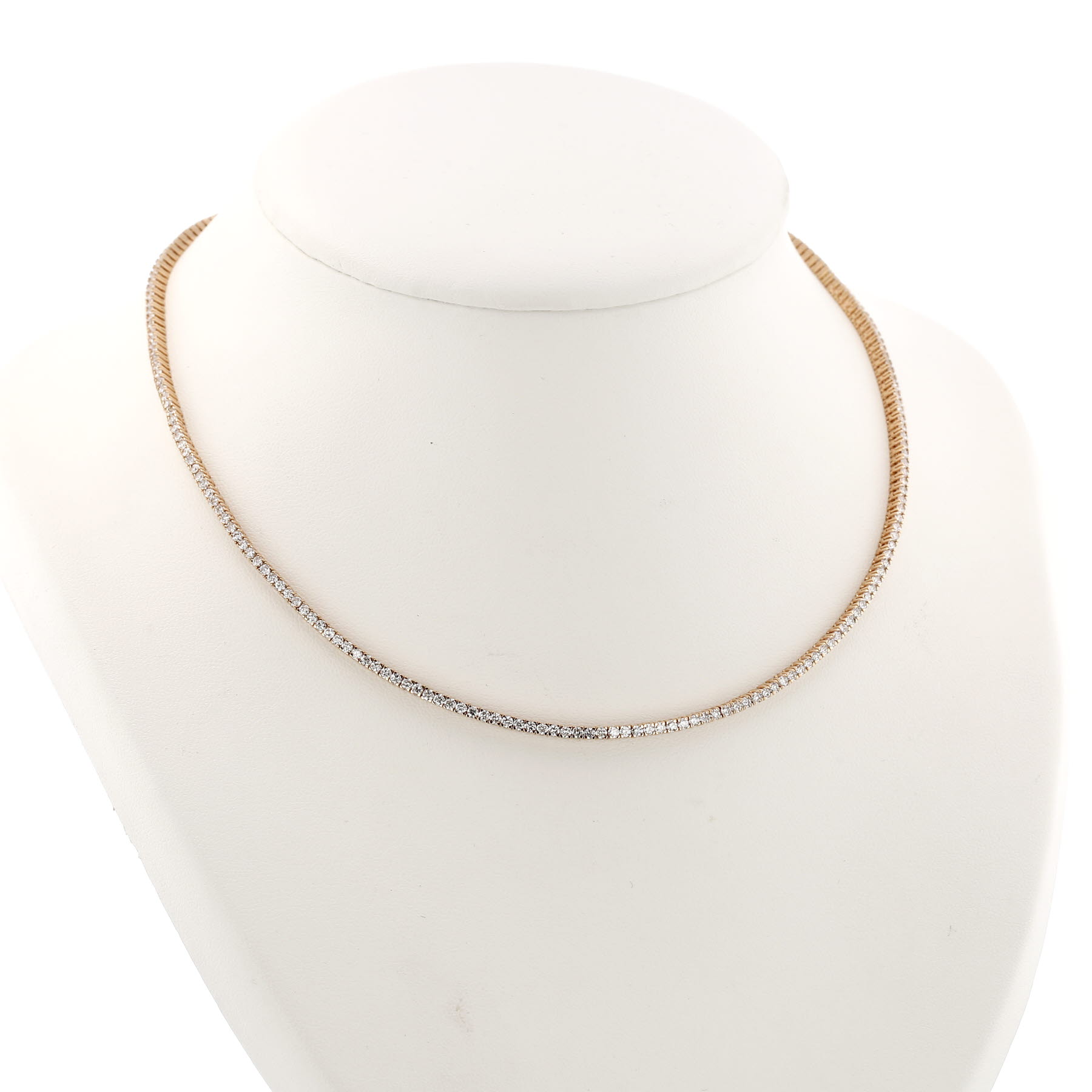 Necklace in pink gold and diamonds (5,50 carats)