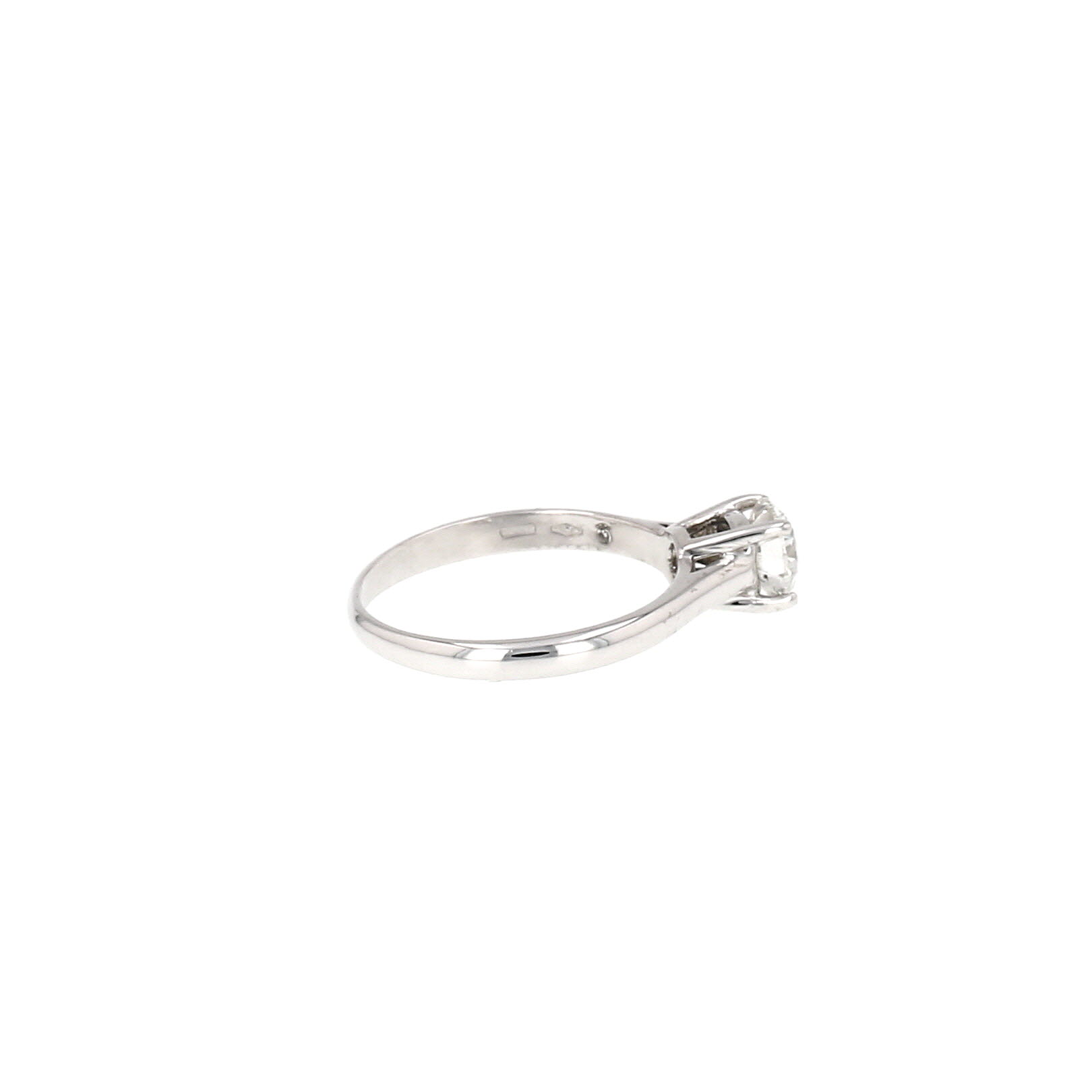 Bague solitaire en or blanc et en diamant (0.72 carat)