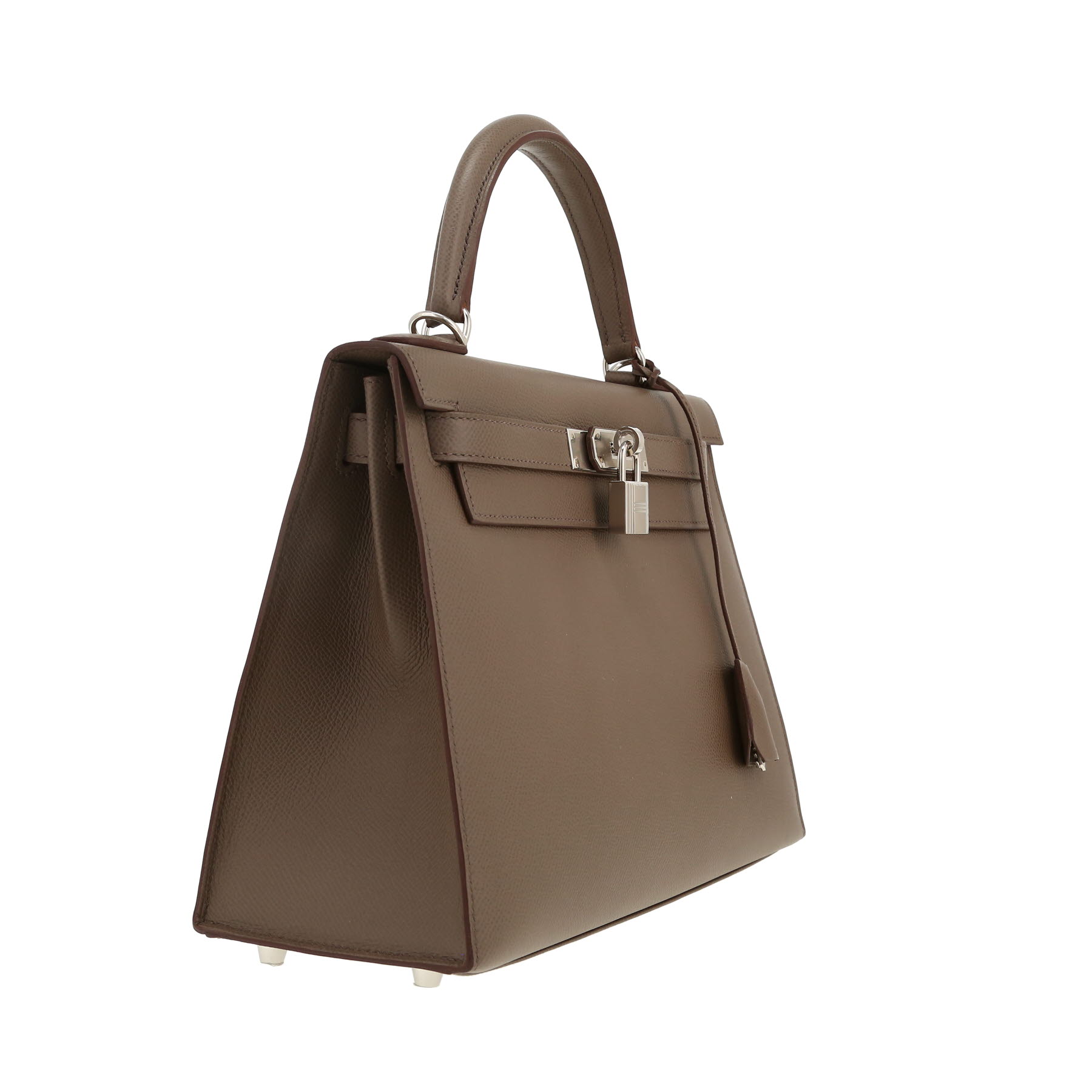 Hermes Kelly 28 cm handbag in grey epsom leather
