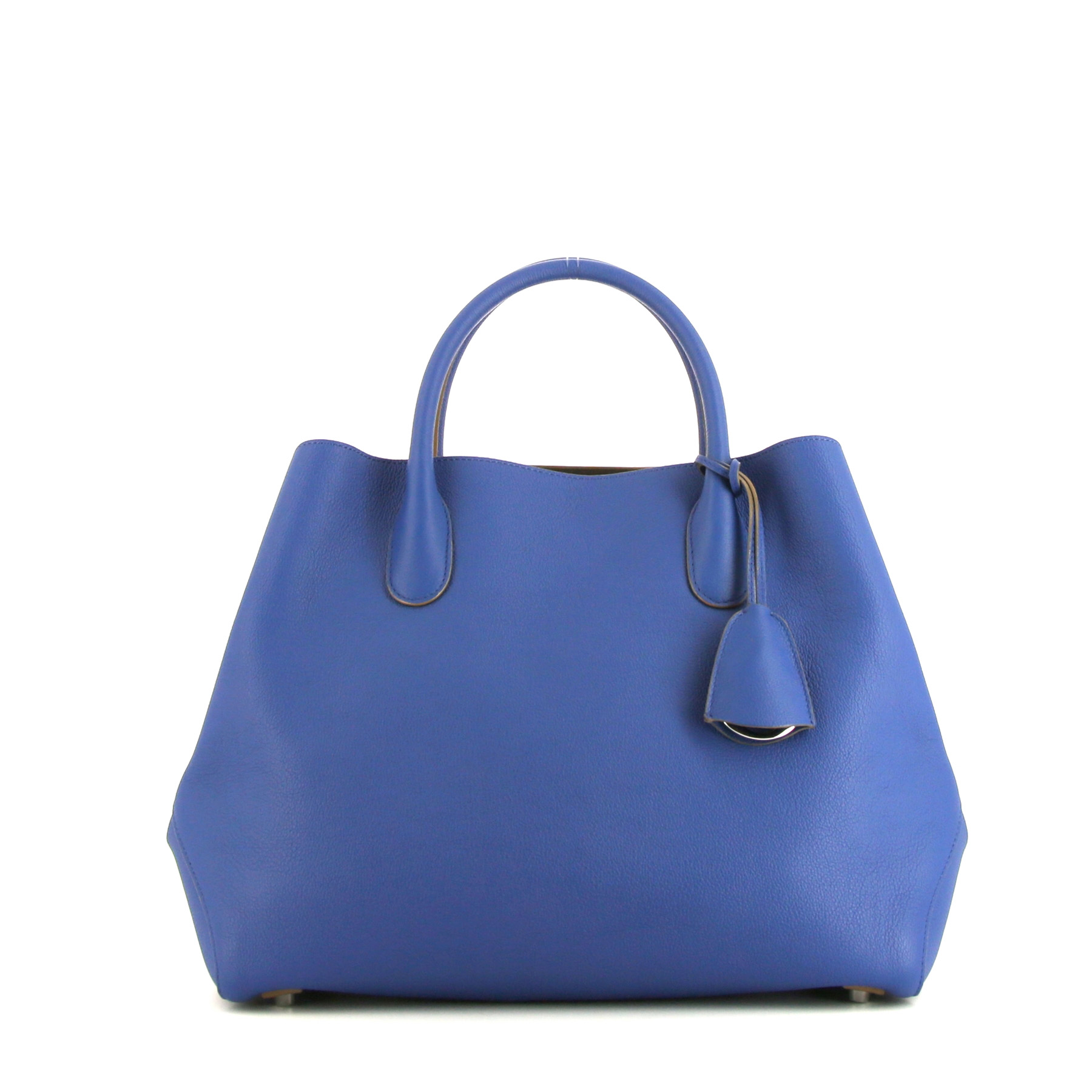 Open Bar Shopping Bag In Blue Leather
