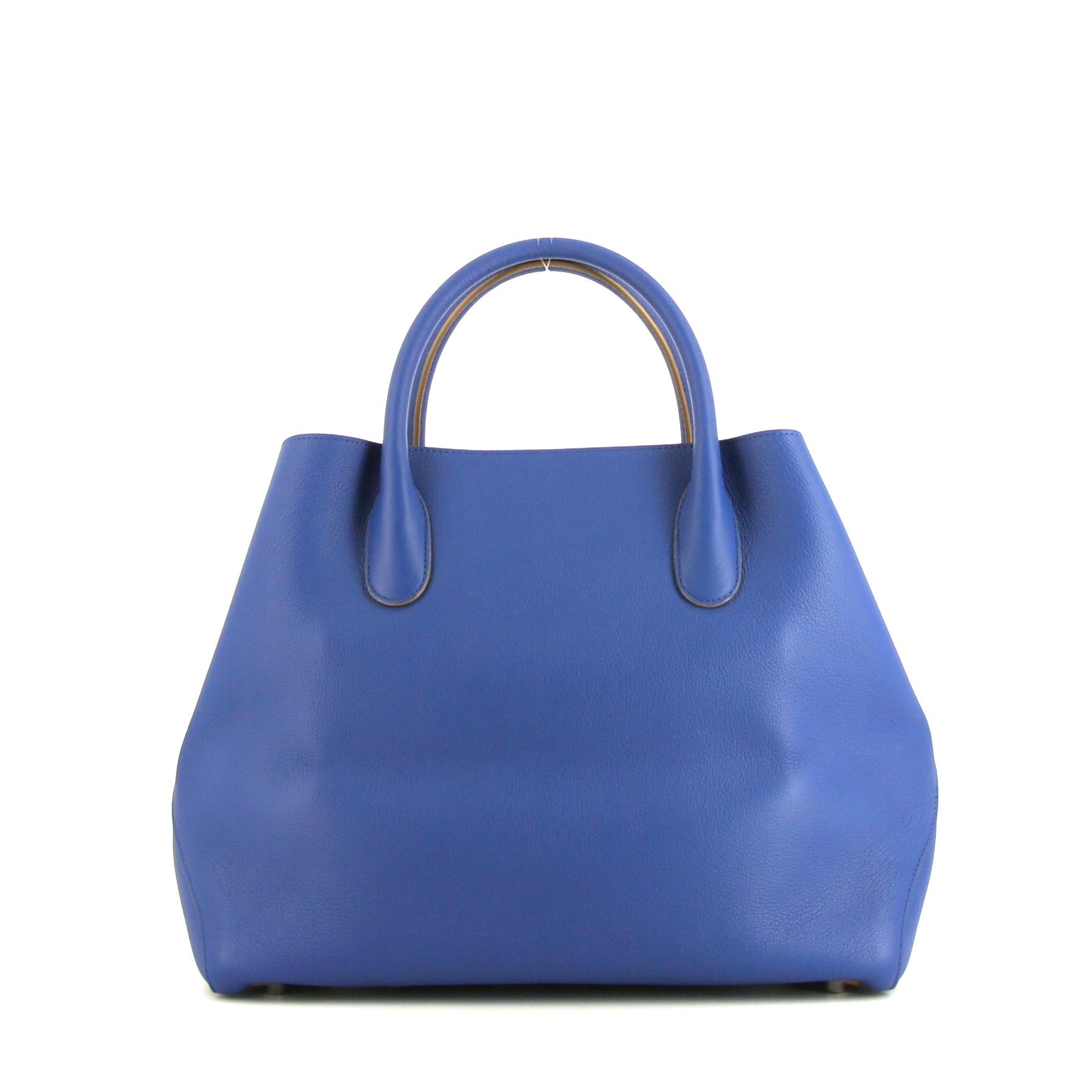 Open Bar Shopping Bag In Blue Leather