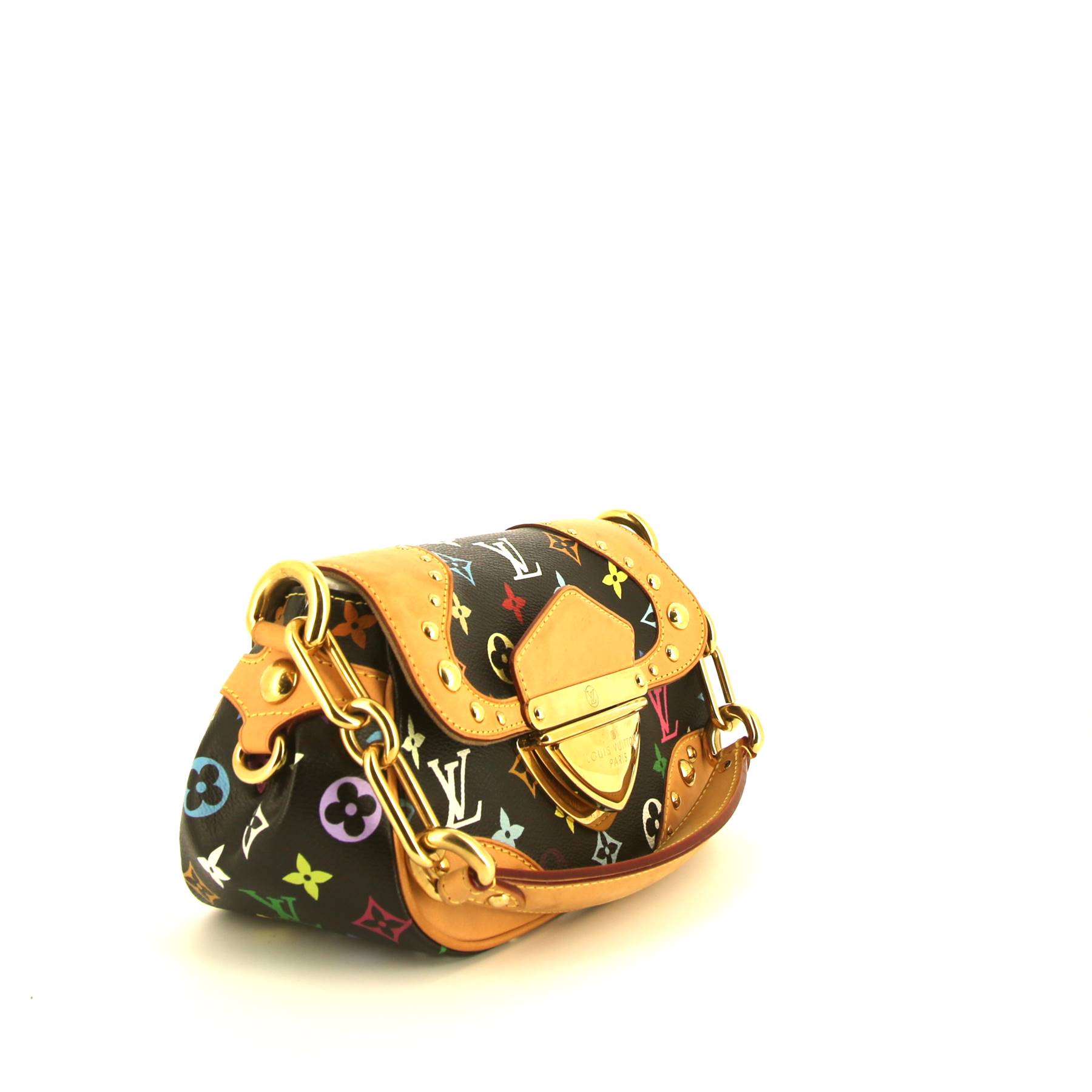 Louis Vuitton Louis Vuitton Editions Limitées handbag in multicolor and black monogram canvas and natural leather
