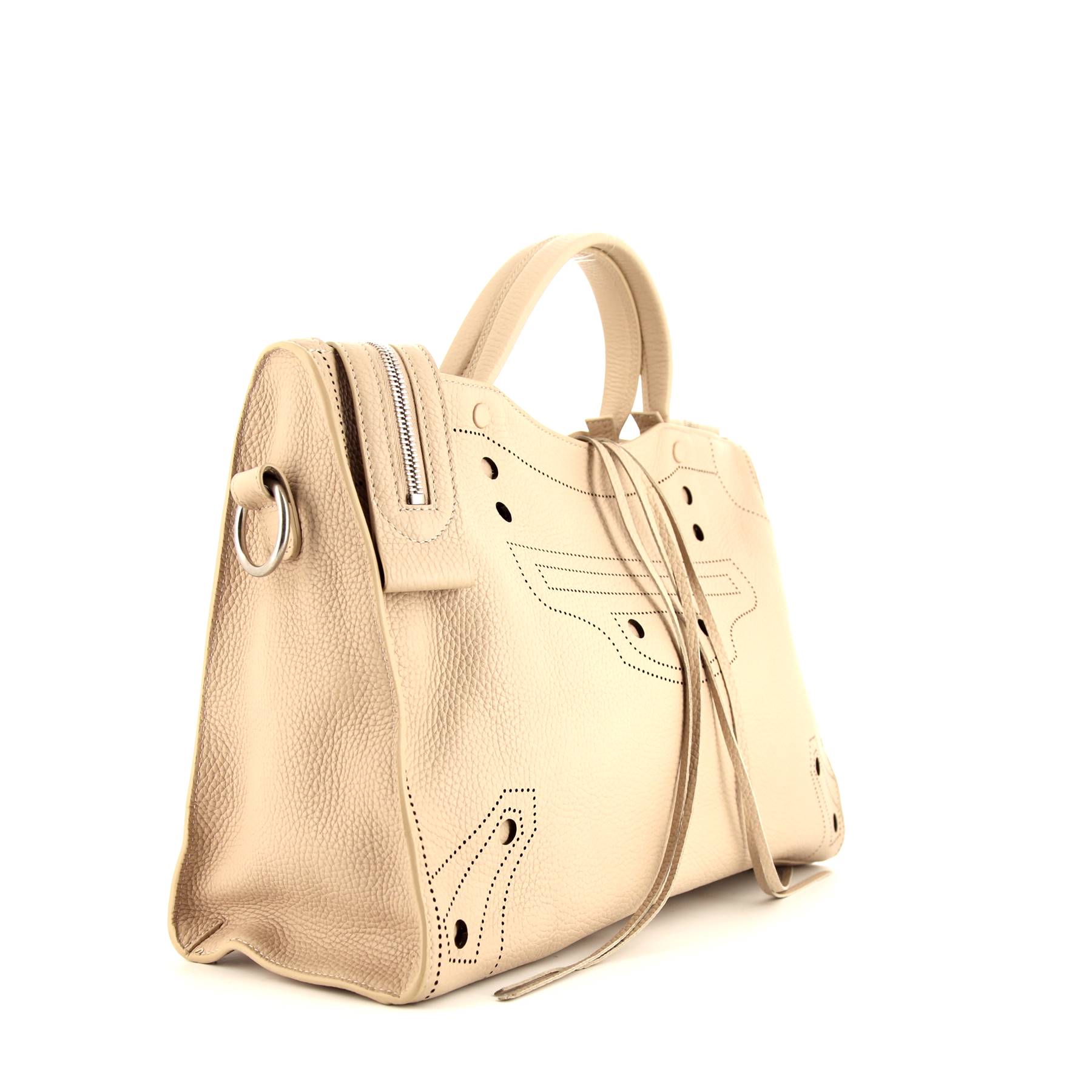 Balenciaga Blackout city handbag in rosy beige grained leather