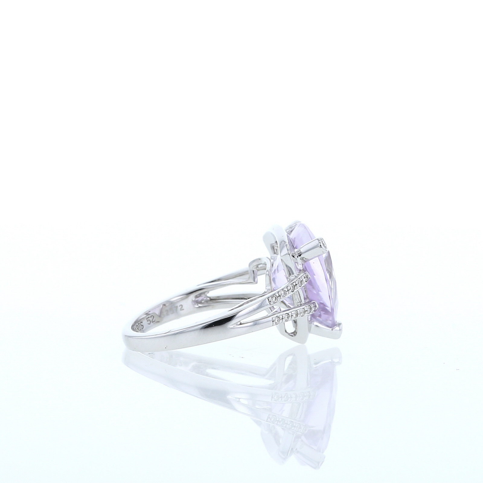 Sortija Mauboussin Mes Couleurs à Toi en oro blanco,  amatista rose de France y diamantes y en amatista
