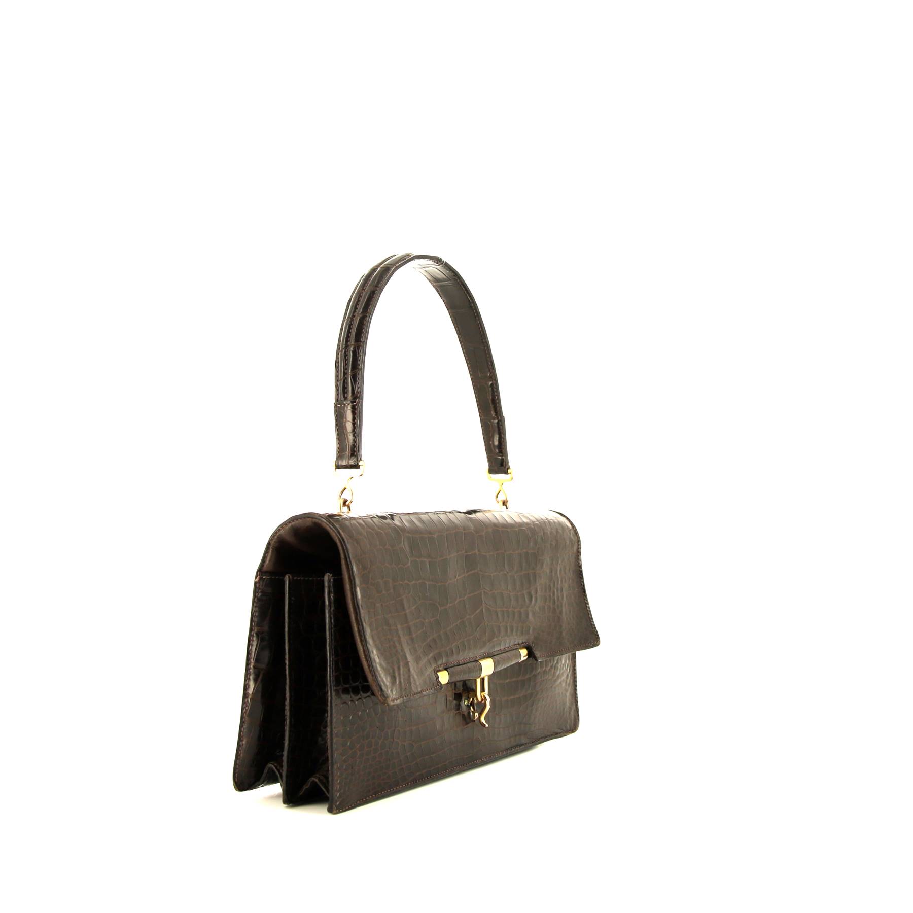 Hermès Palonnier handbag in brown crocodile